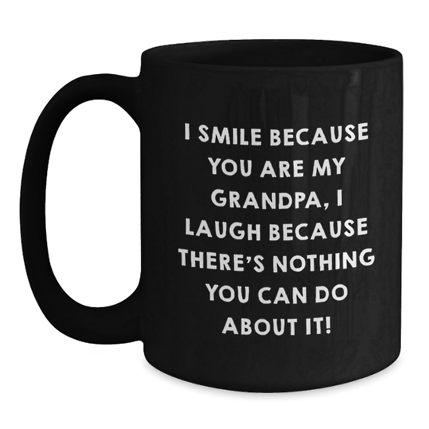 Funny Grandpa Black Coffee Mug Gifts for Grandpa, Unique Graduation Gifts from Family, Black Coffee Mug for Men - Main