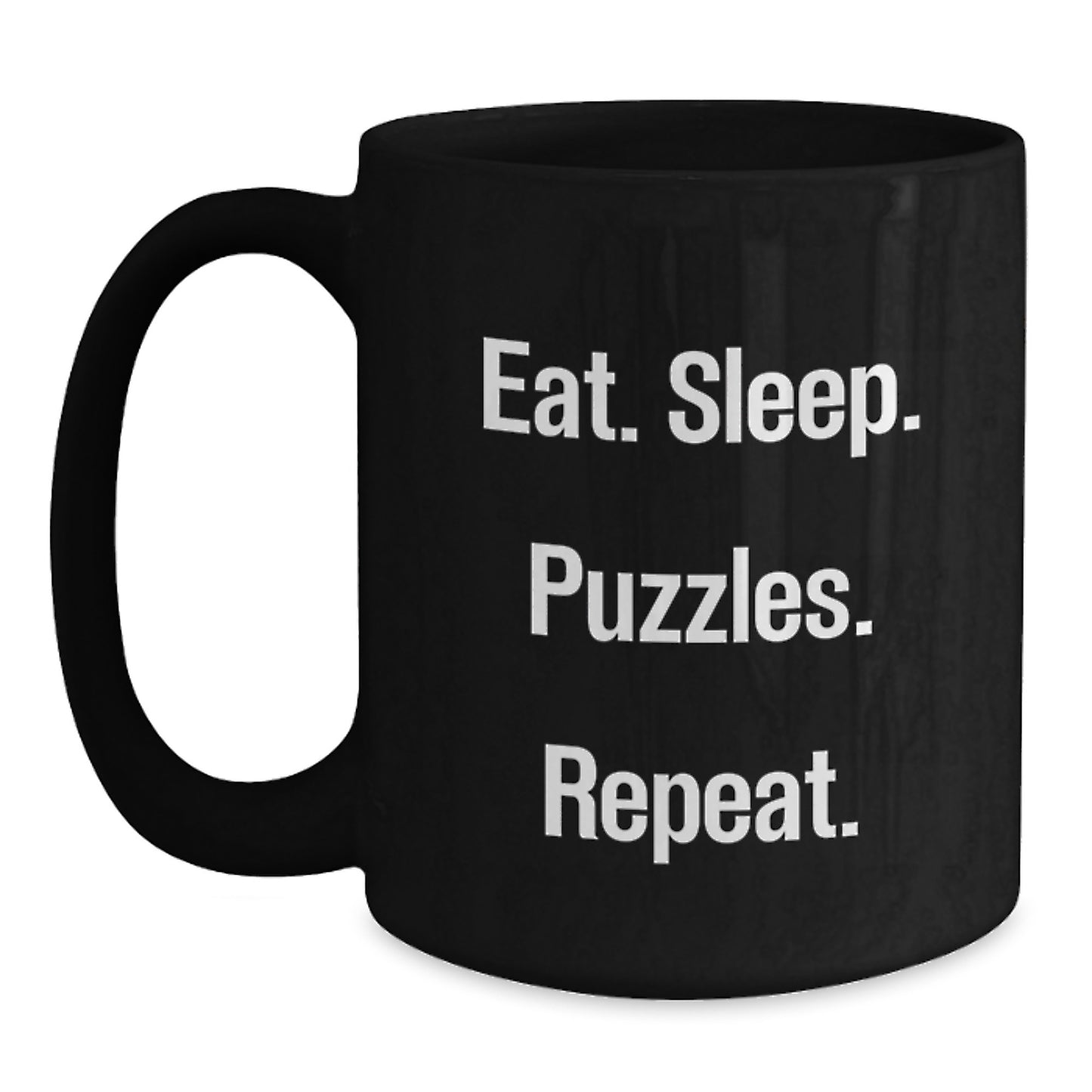 Puzzles Lover's Funny Black Coffee Mug Gifts from Friends and Family for Valentine's Morning Routine - Main