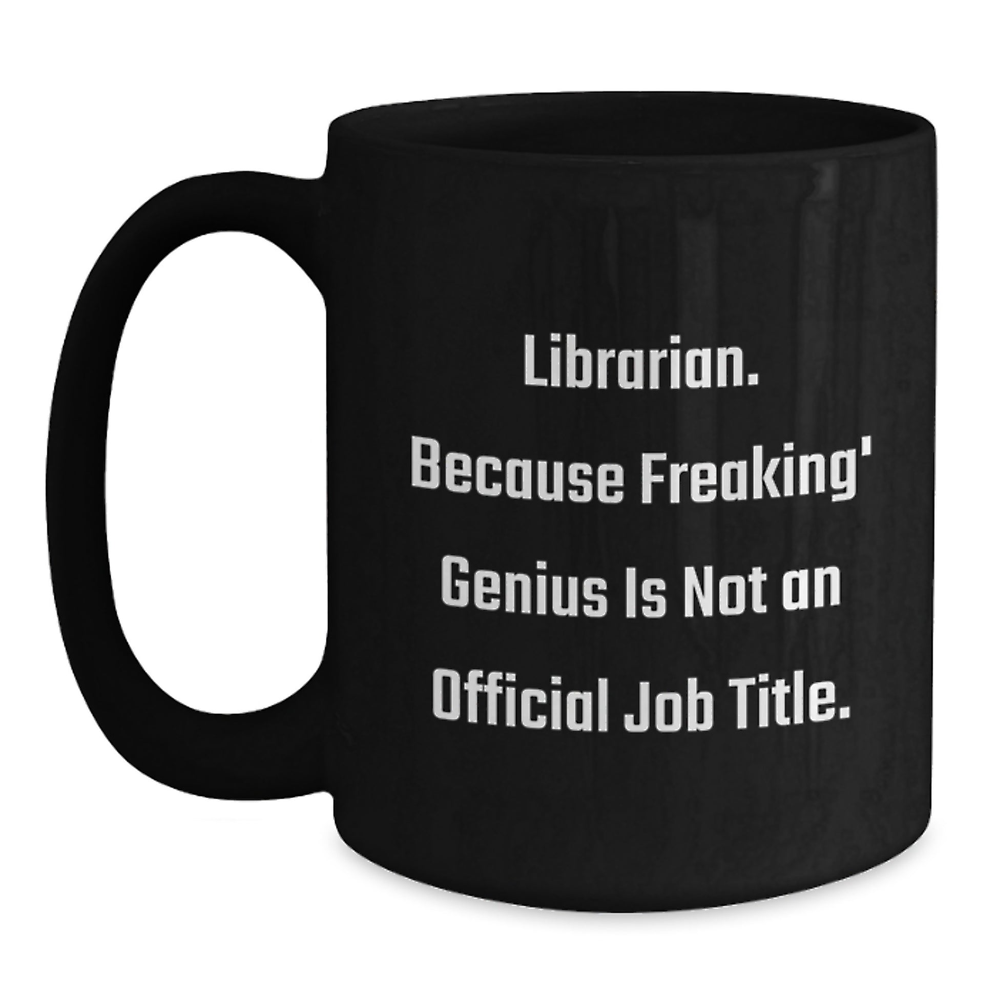Funny Librarian Gifts from Men, Black Coffee Mug for Women, Unique Graduation Gifts for Librarian - Main