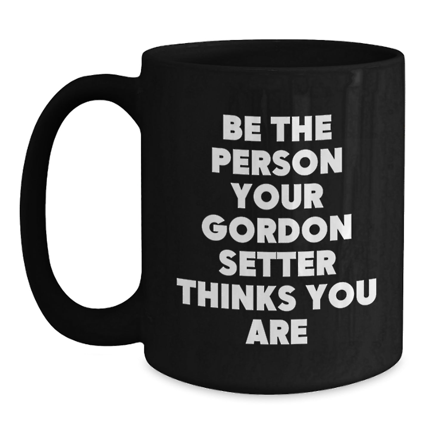 Gordon Setter Dog Lovers Black Coffee Mug Funny Valentine's Gift for Him from Family - Main