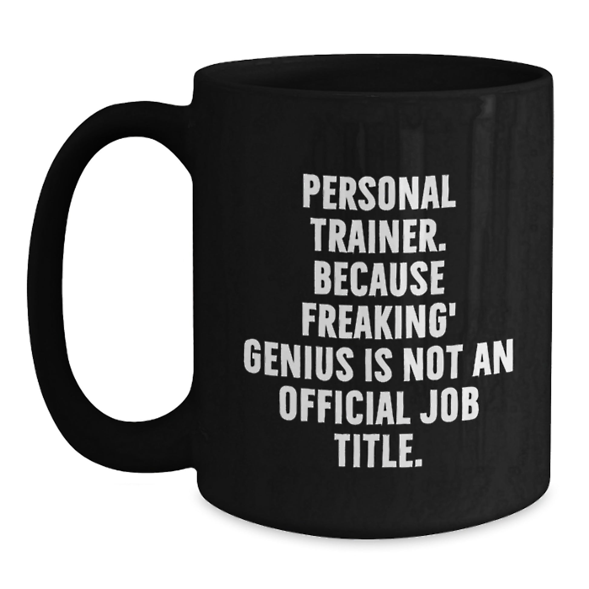 Personal Trainer Keepsake Black Coffee Mug for Him Birthday Gift - Main