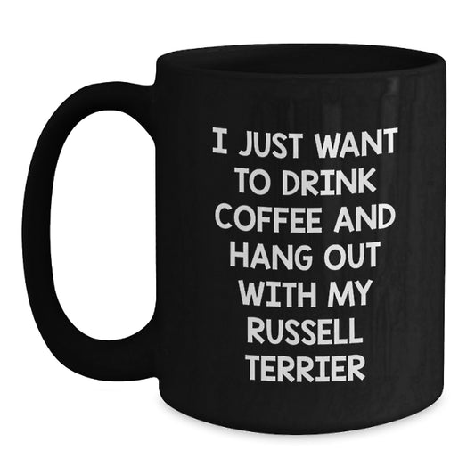 Russell Terrier Dog Lovers Funny Coffee Mug Gifts from Men to Women Valentine's - Main