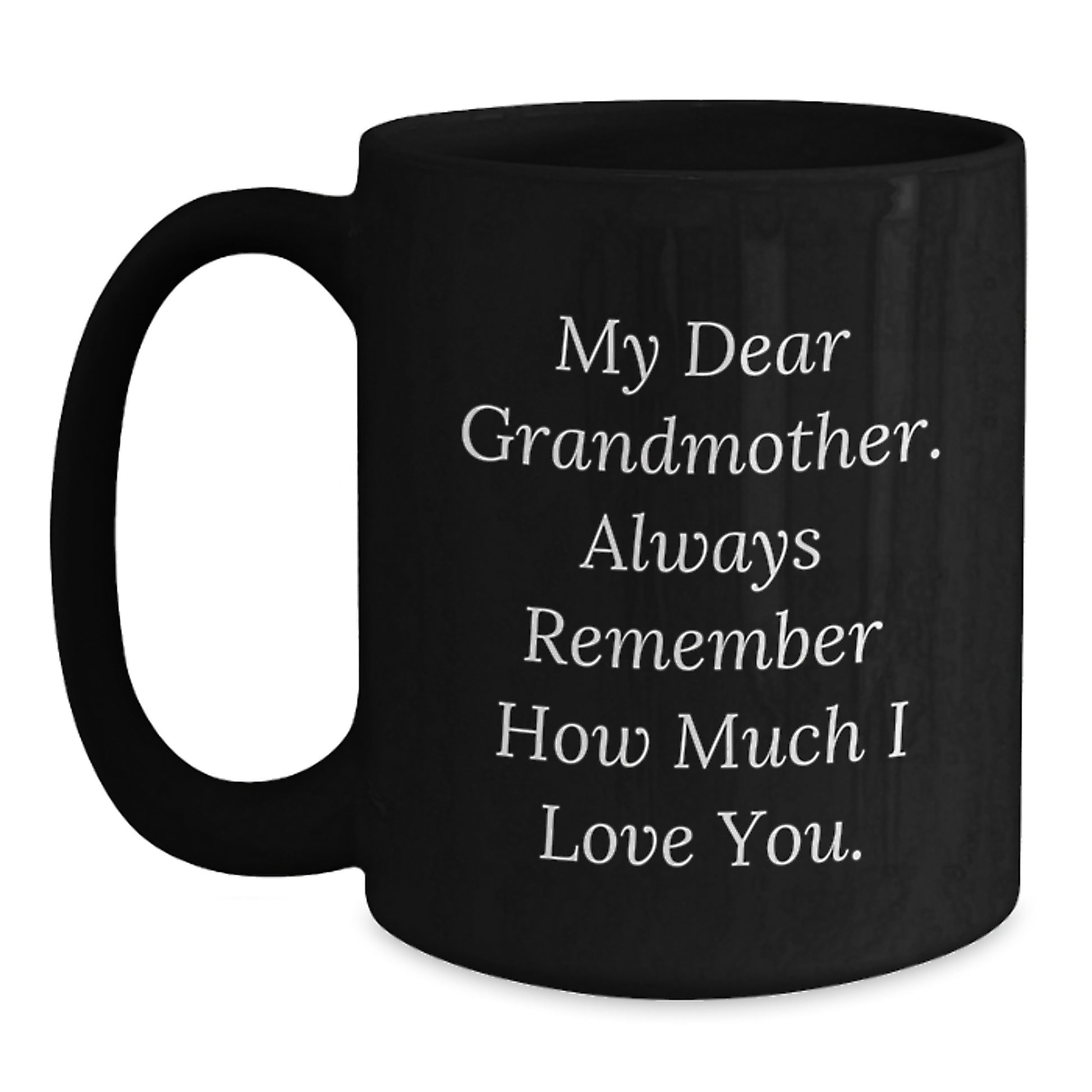Grandmother Keepsake Black Ceramic Coffee Mug for Her Birthday Gift - Main