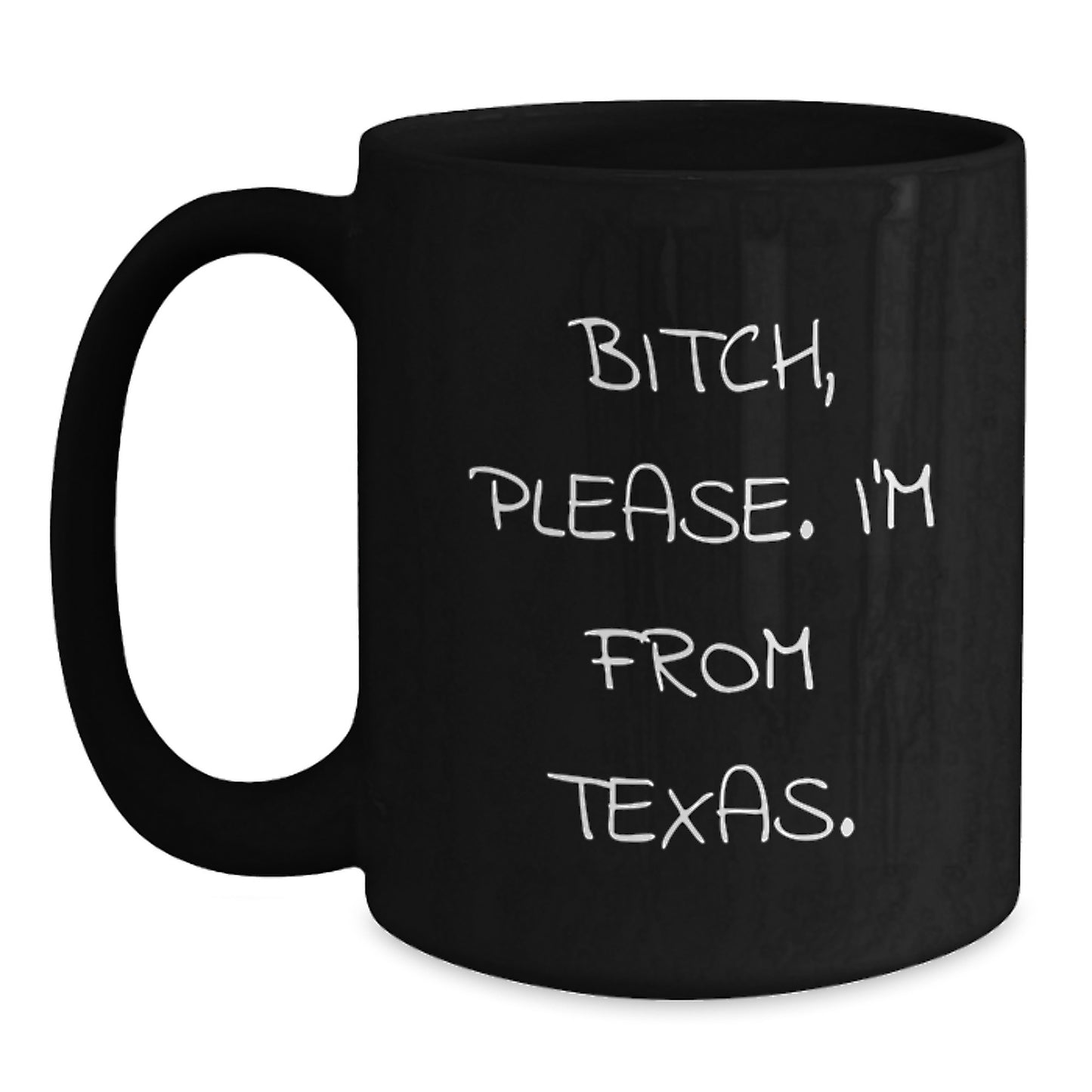 Funny Texas Mugs Gifts for Men, Women, Friends, Family from Texas, Birthday Unique Texas Black Coffee Mug - Main