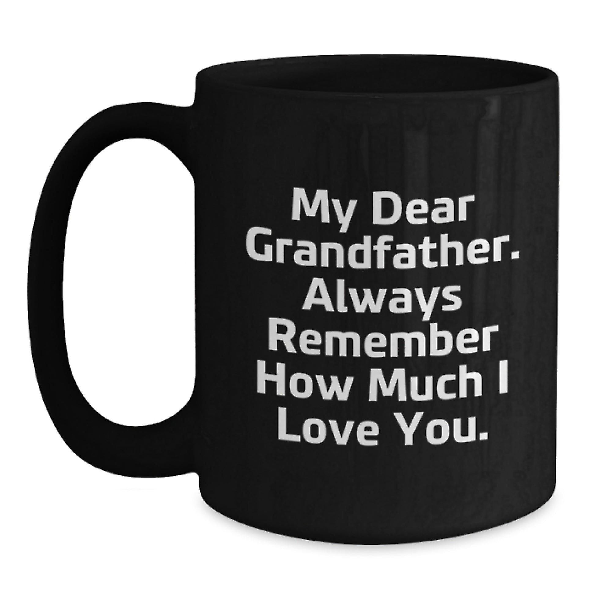 Grandfather Keepsake Black Coffee Mug for Him 11oz Graduation Gift - Main