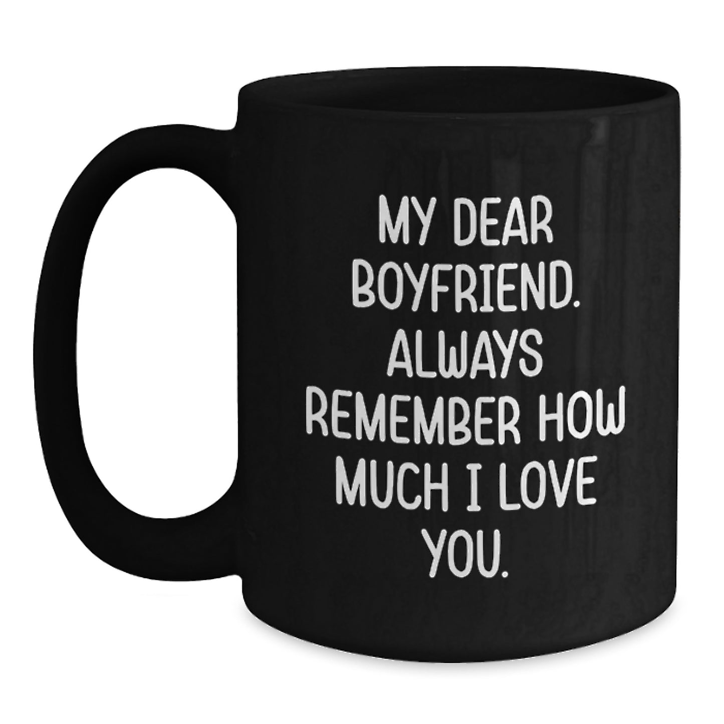 Boyfriend Keepsake Black Coffee Mug for Him Elegant Birthday Gift - Main