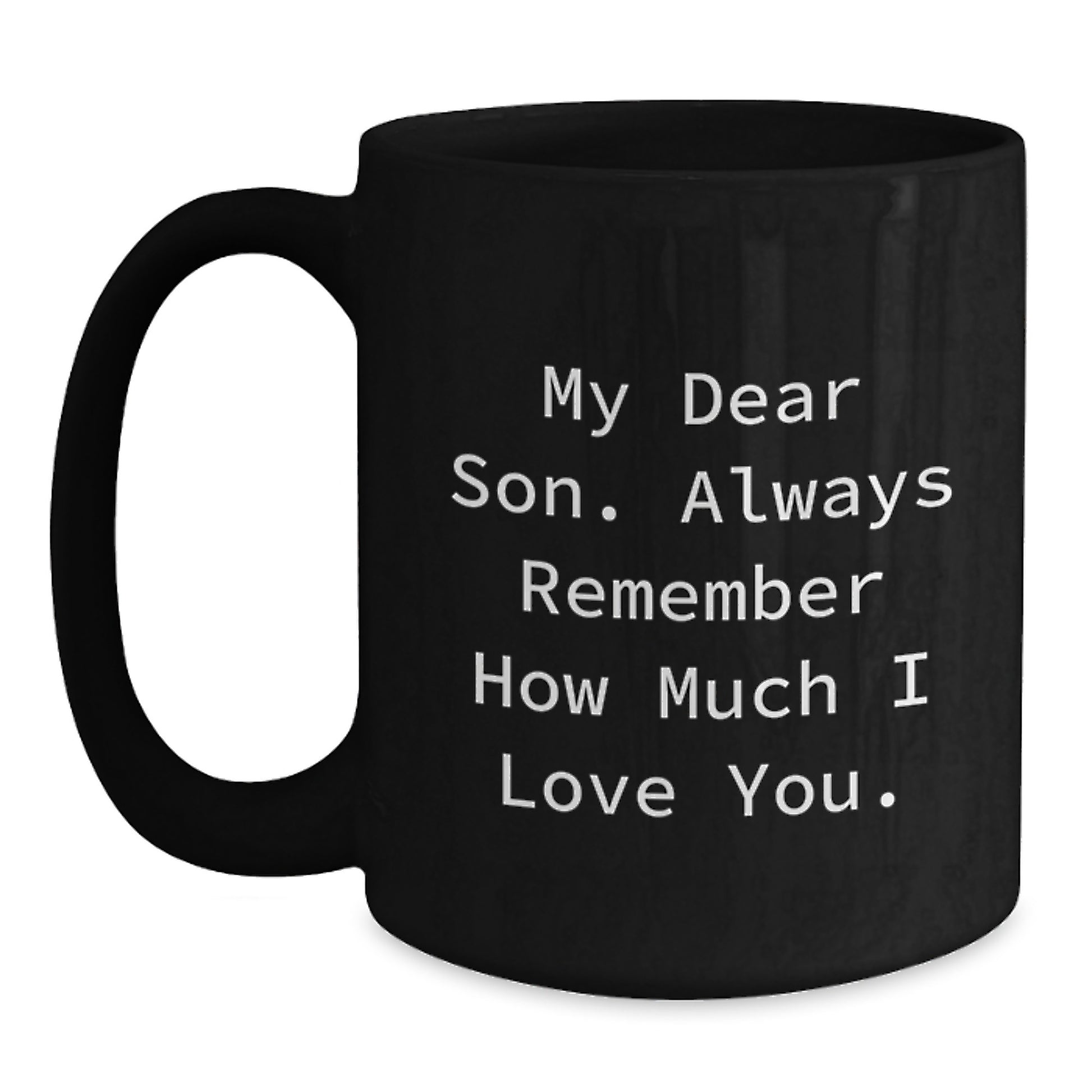 Gifts from Mom to Son Inspirational Black Coffee Mug for Graduation - Main