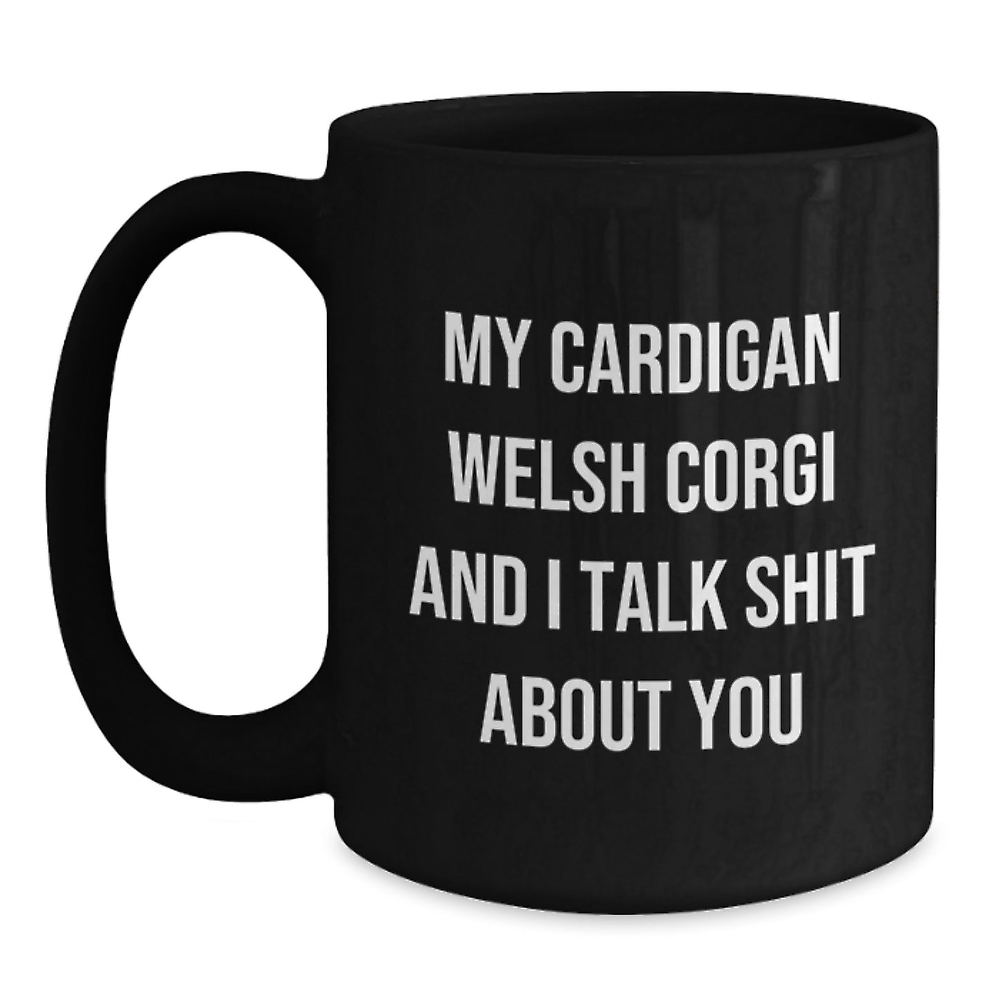 Birthday Gift Cardigan Welsh Corgi Mug for Her – Black Present - Main