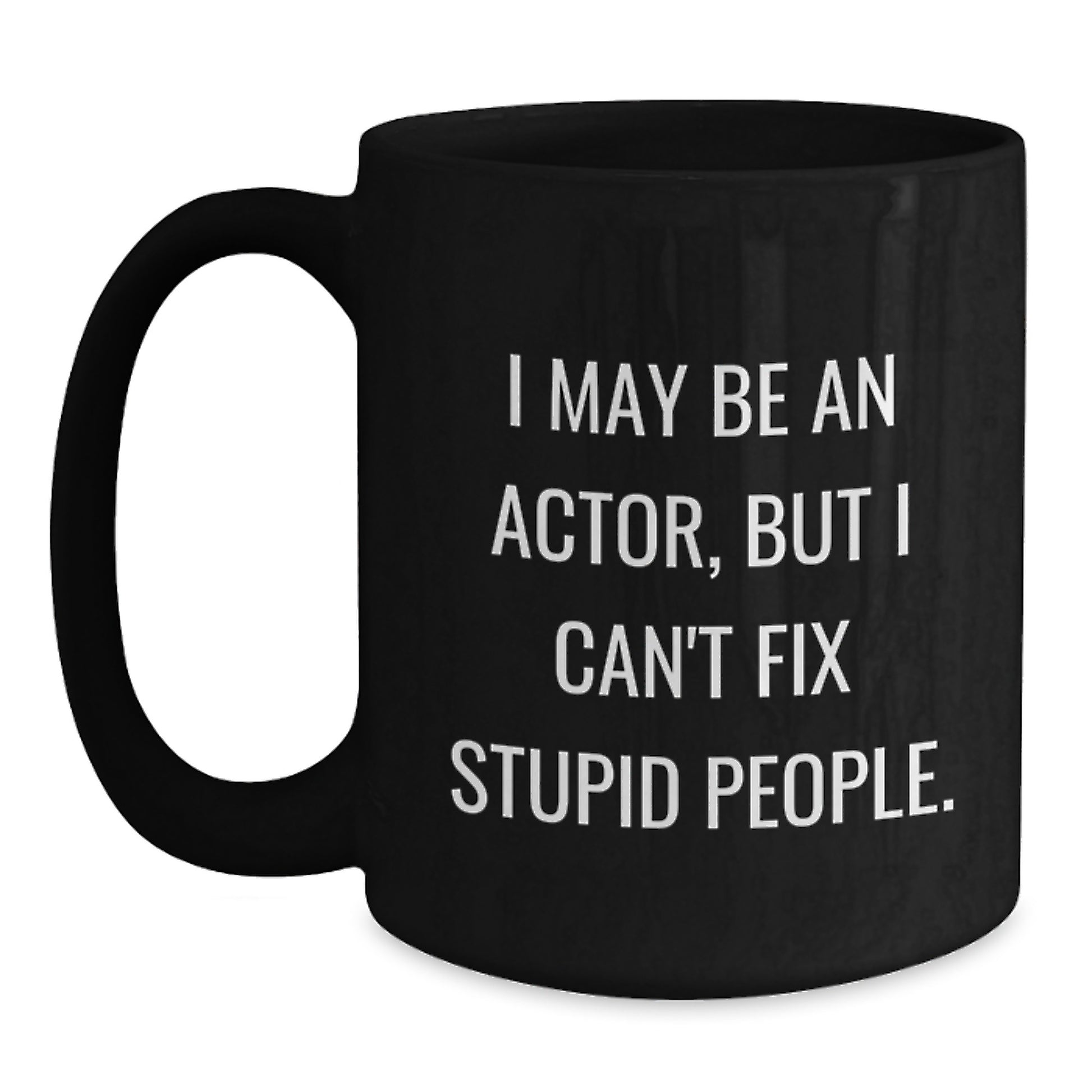 Funny Actor Gifts from Friends, Graduation Unique Gifts for Actor, Actor Black Coffee Mug - Main