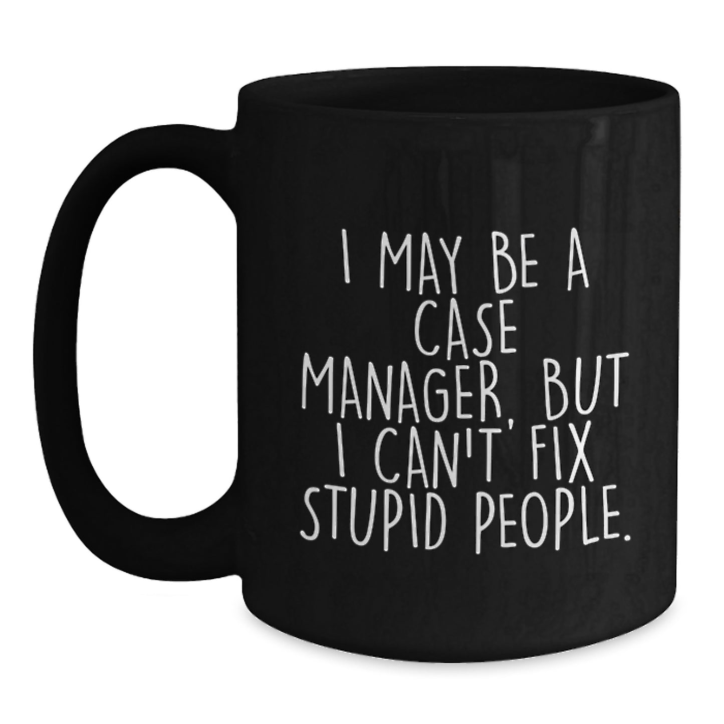 Case Manager Ceramic Black Coffee Mug for Him 11oz Birthday Gift - Main