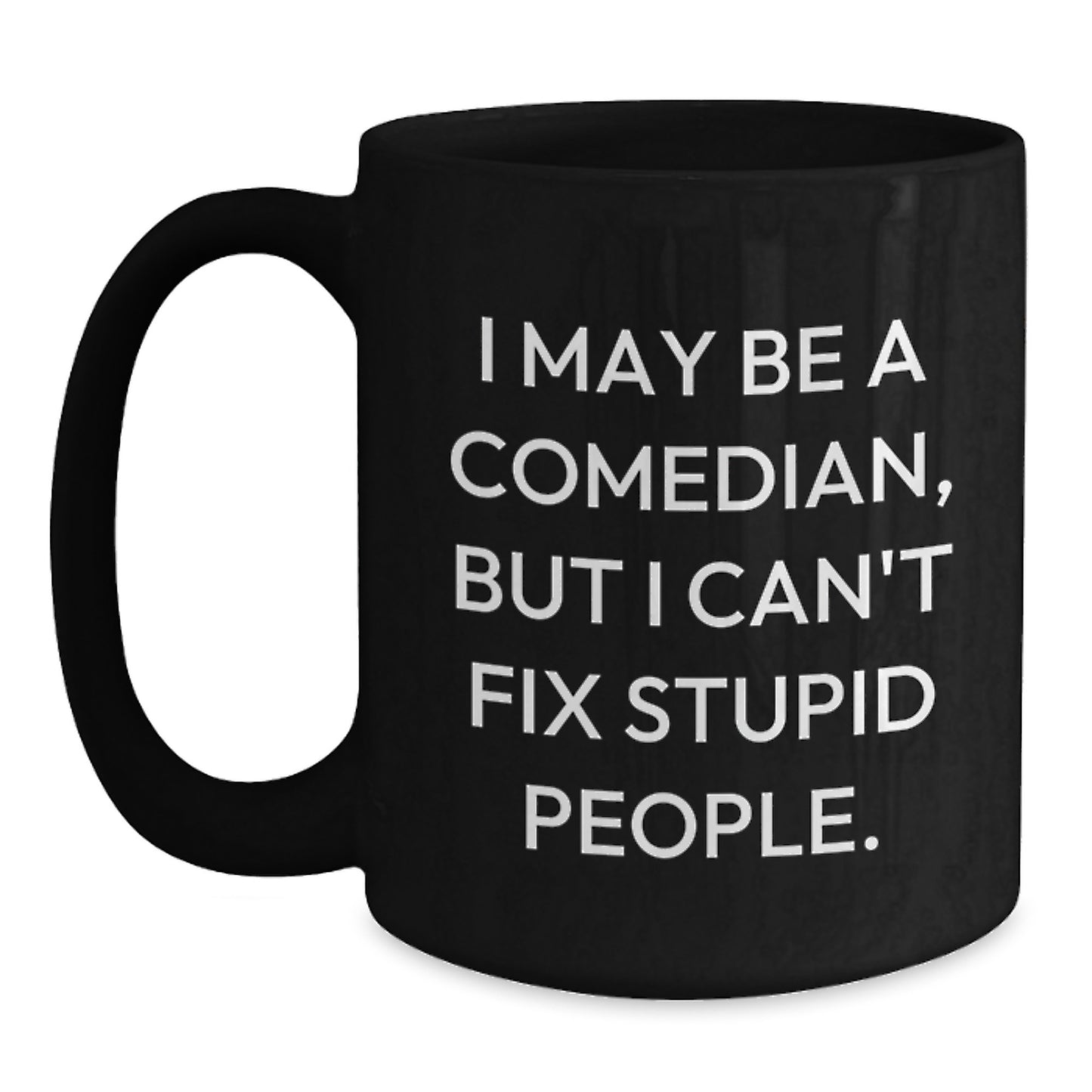 Comedian Keepsake Black Ceramic Coffee Mug for Him Graduation Gift - Main