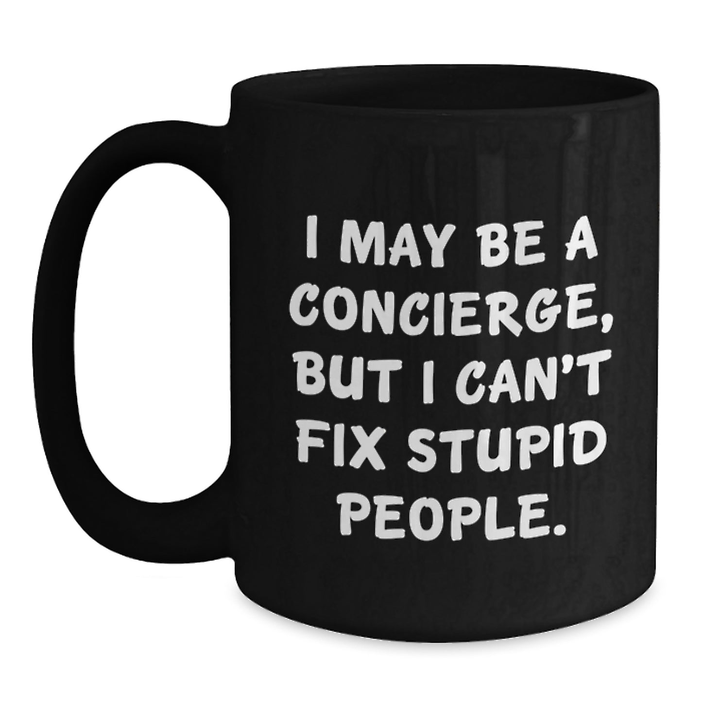 Birthday Gift for Her Concierge Black Coffee Mug Present - Main