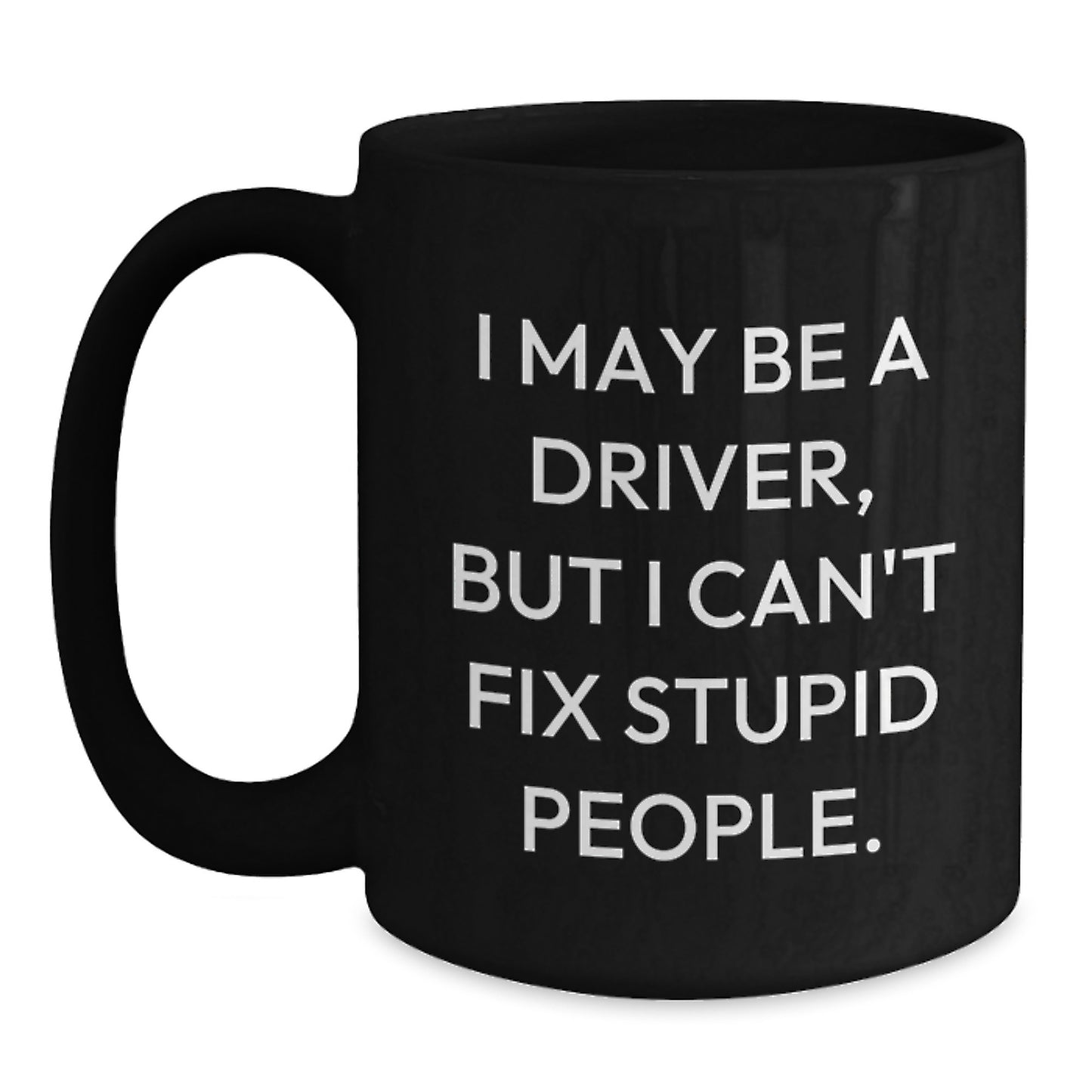 Driver Keepsake Black Coffee Mug for Him Birthday Gift 11oz Ceramic - Main