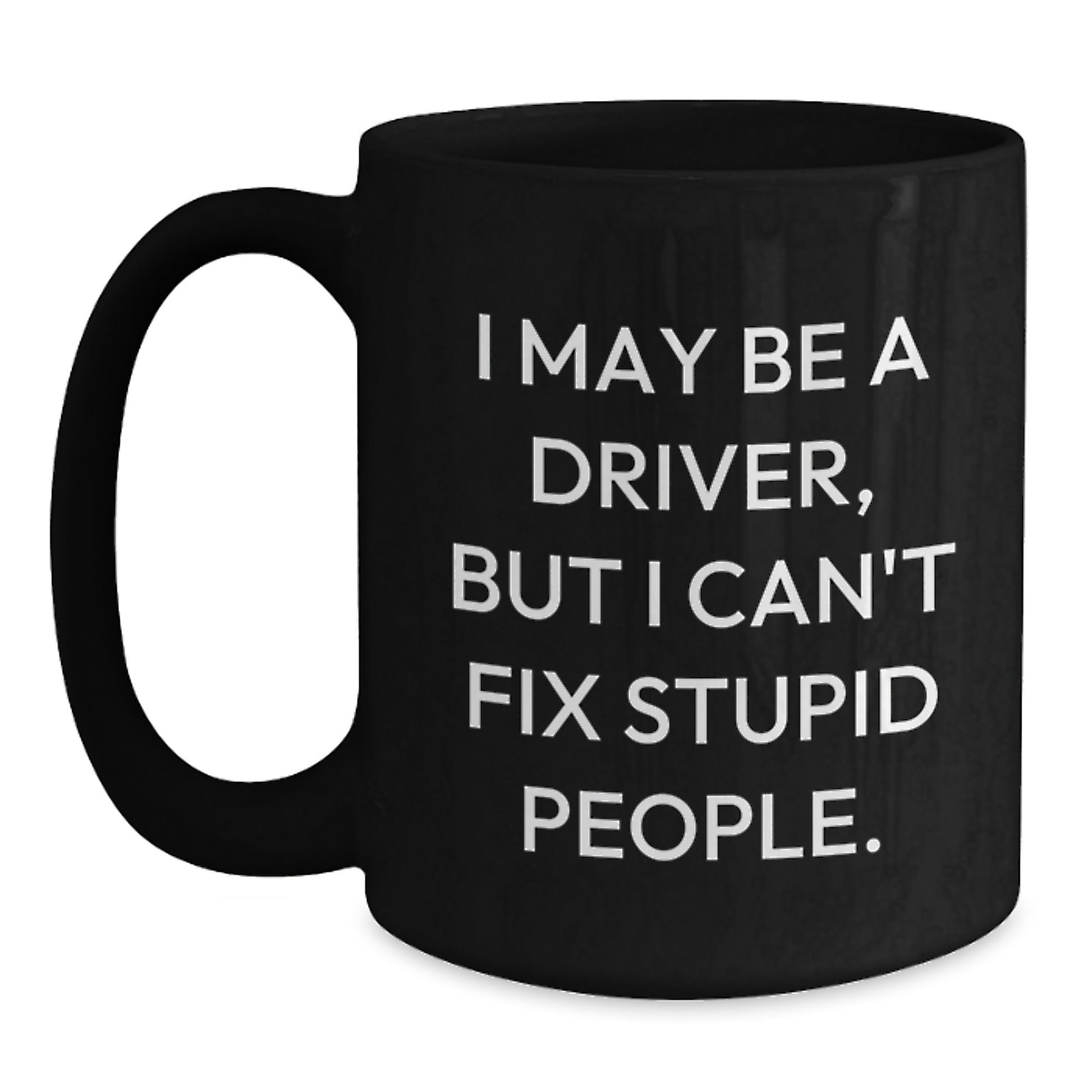 Driver Keepsake Black Coffee Mug for Him Birthday Gift 11oz Ceramic - Main