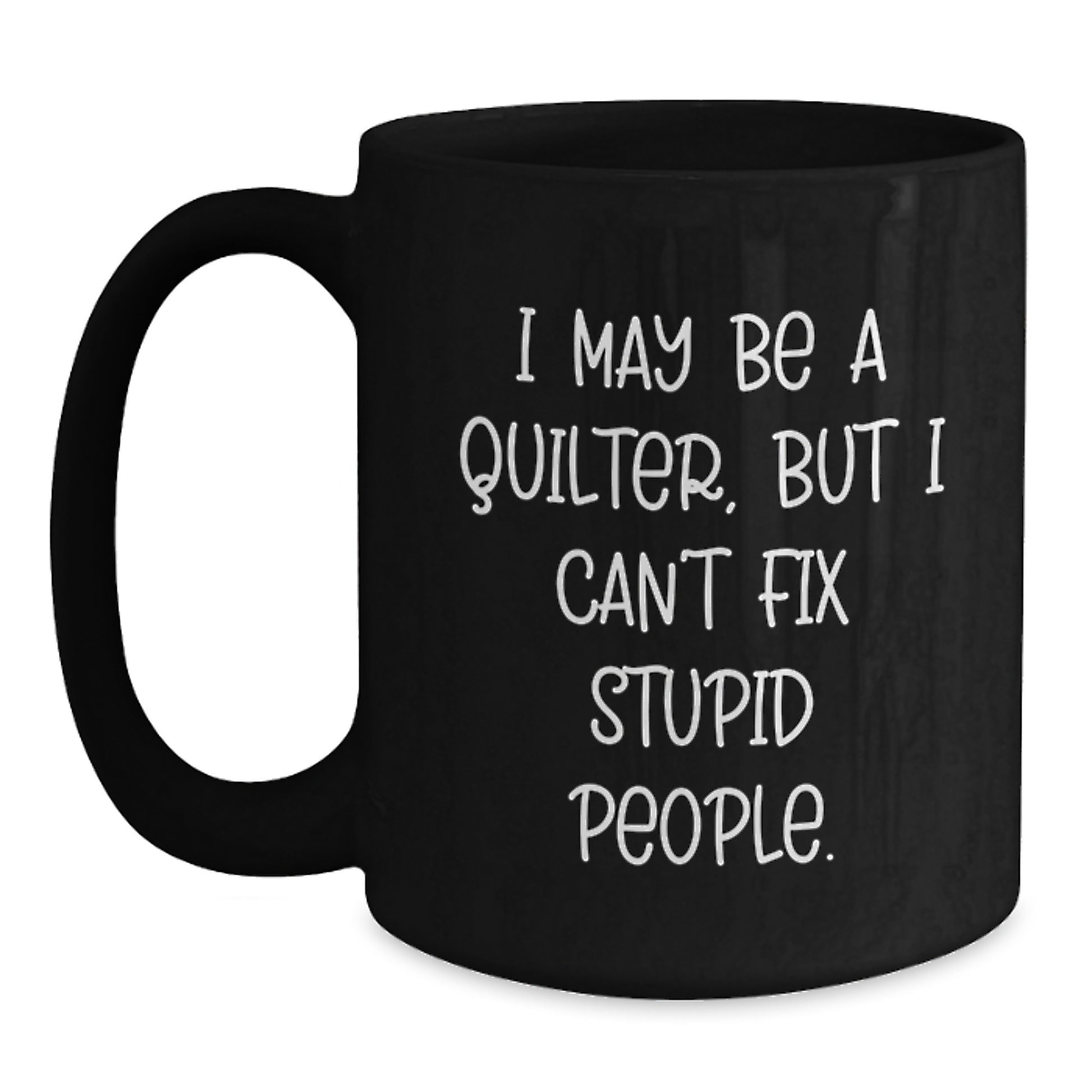 Quilter Keepsake Black Coffee Mug for Him Birthday Surprise Gift - Main