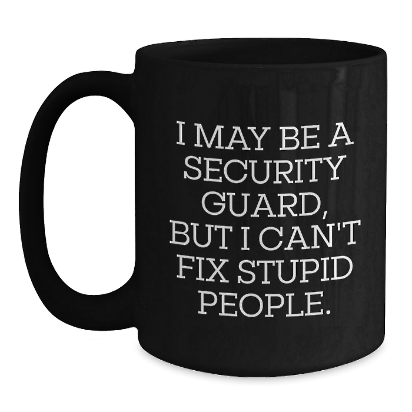 Security Guard Keepsake Black Ceramic Mug for Him 11oz Birthday Gift - Main