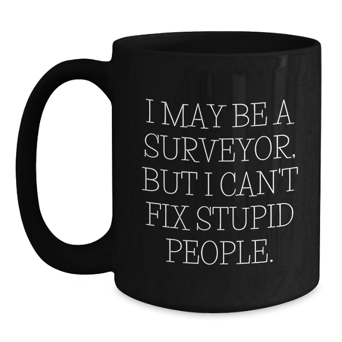 Surveyor Keepsake Premium Black Coffee Mug for Him Birthday Gift - Main