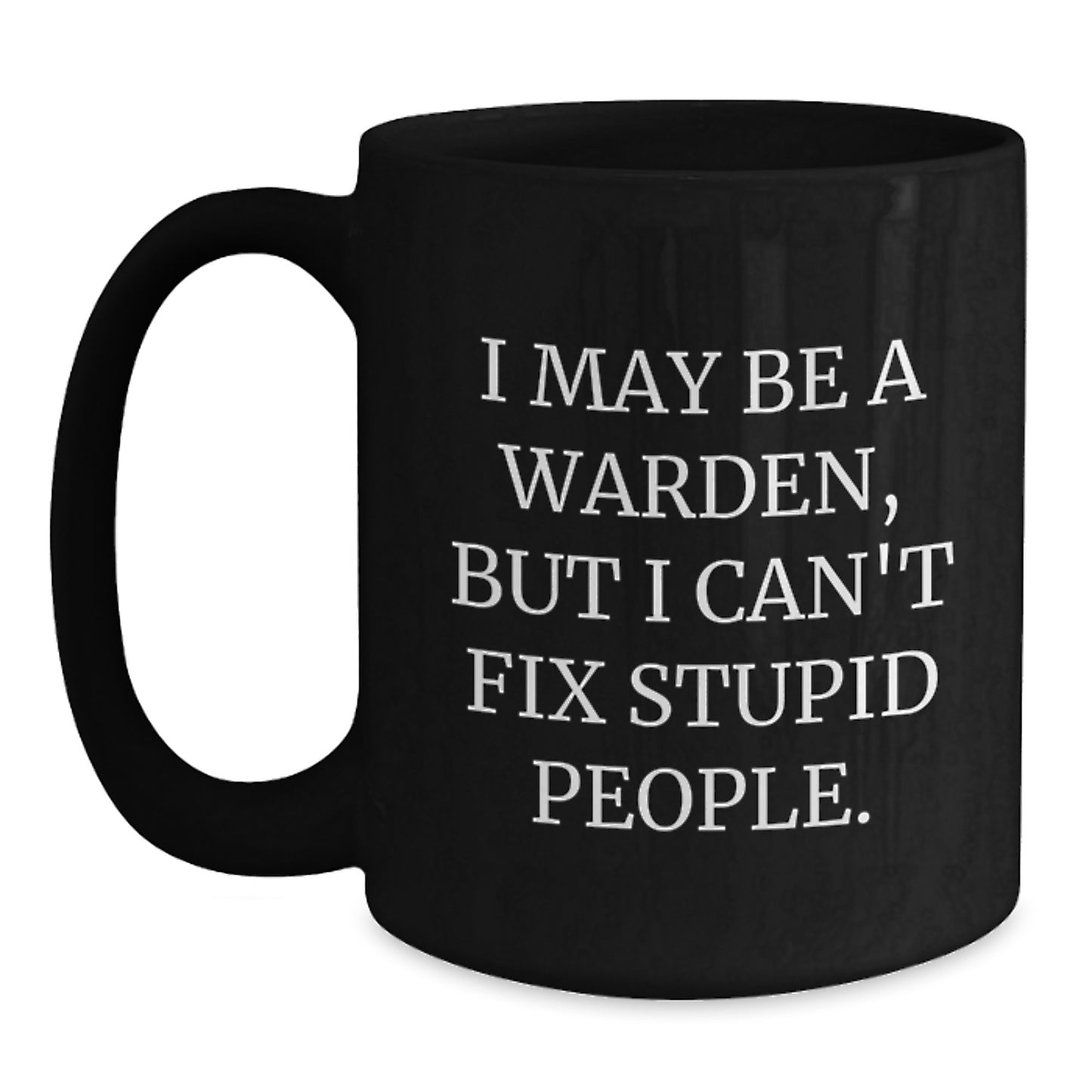 Warden Keepsake Black Coffee Mug for Him Birthday Gift with 11oz Ceramic - Main