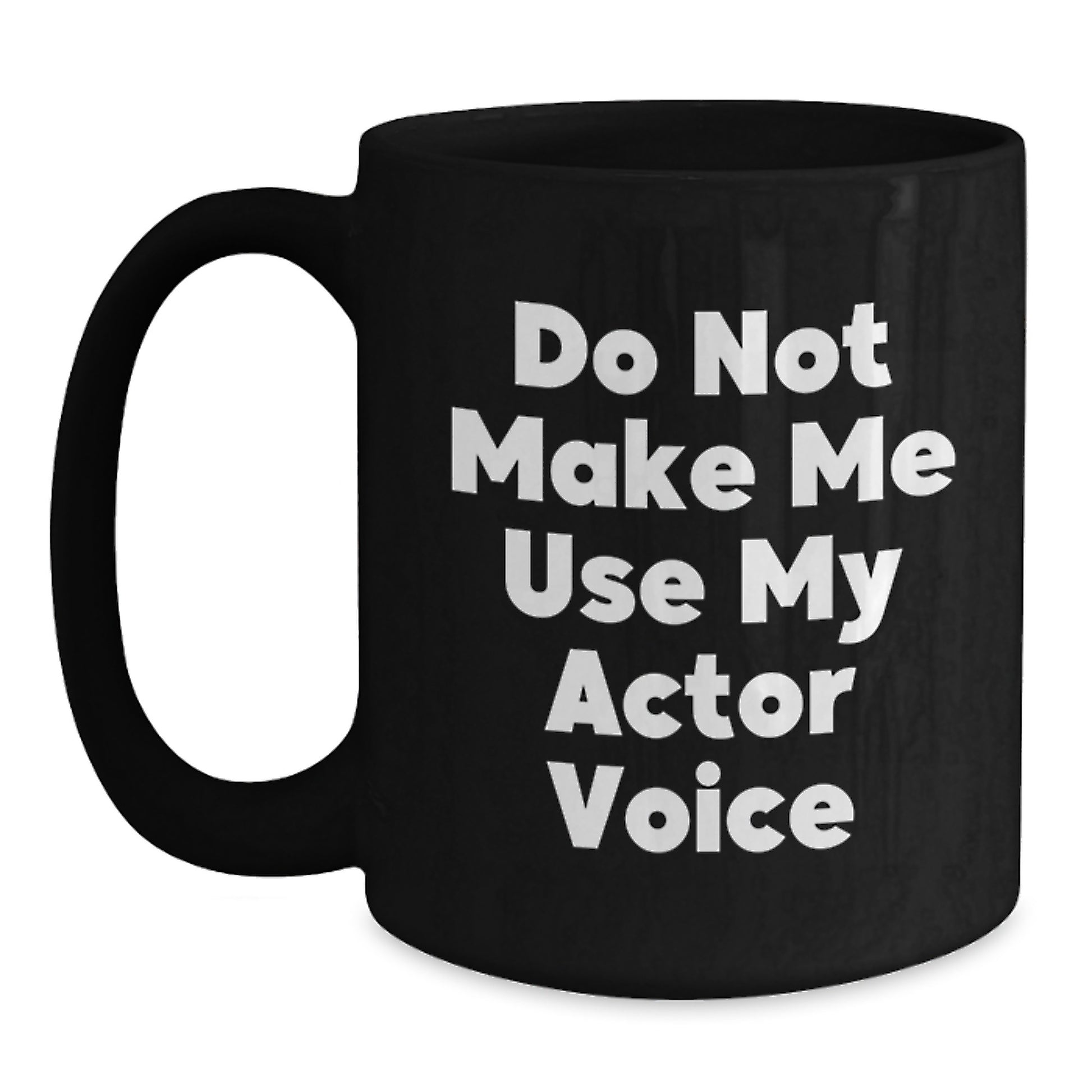 Actor Keepsake Black Coffee Mug for Him Birthday Gift with Actor Voice - Main