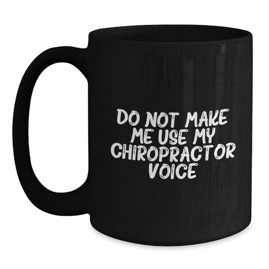 Chiropractor Keepsake Black Coffee Mug for Him Birthday Gift - Main