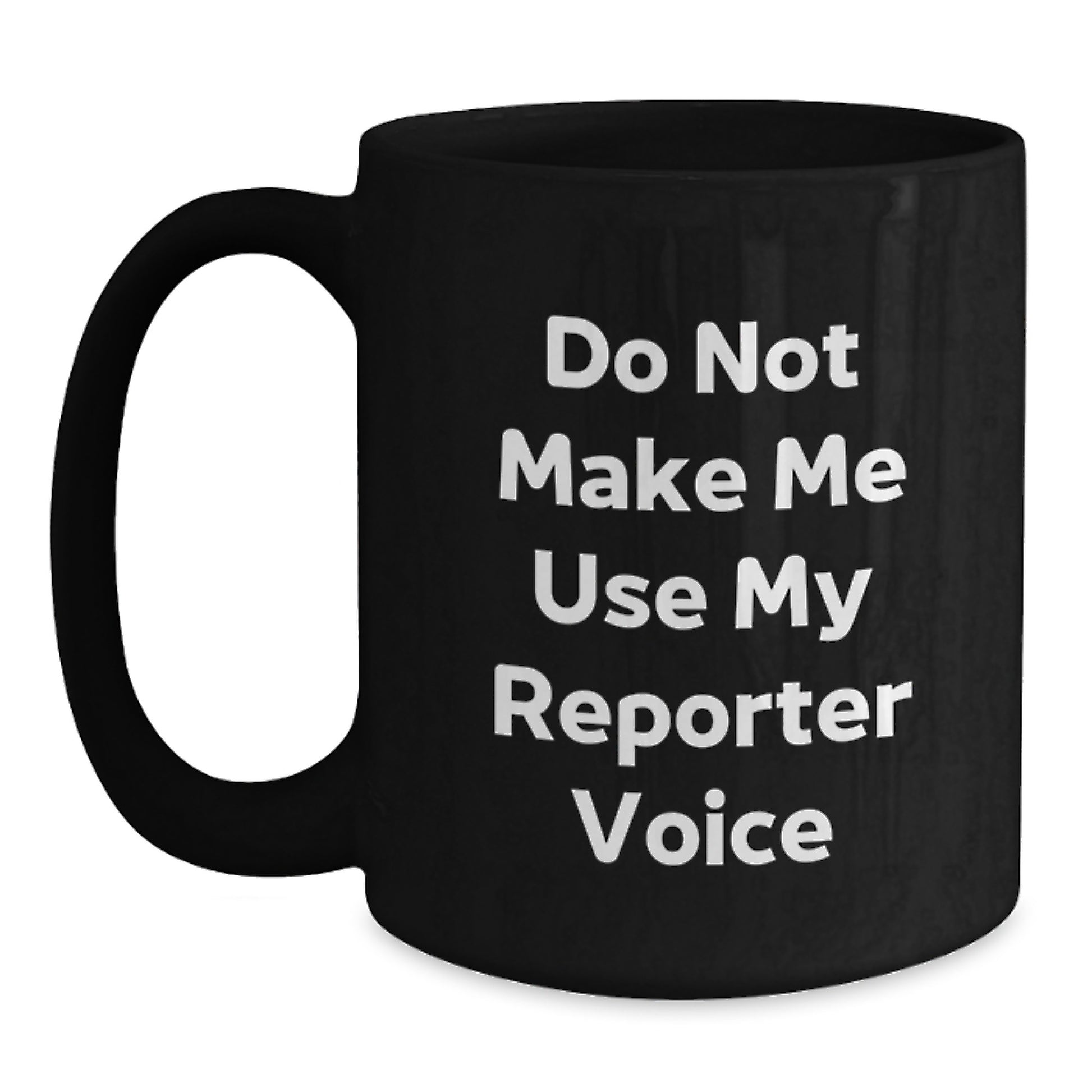 Reporter Keepsake Black Coffee Mug for Him Birthday Gift - Main