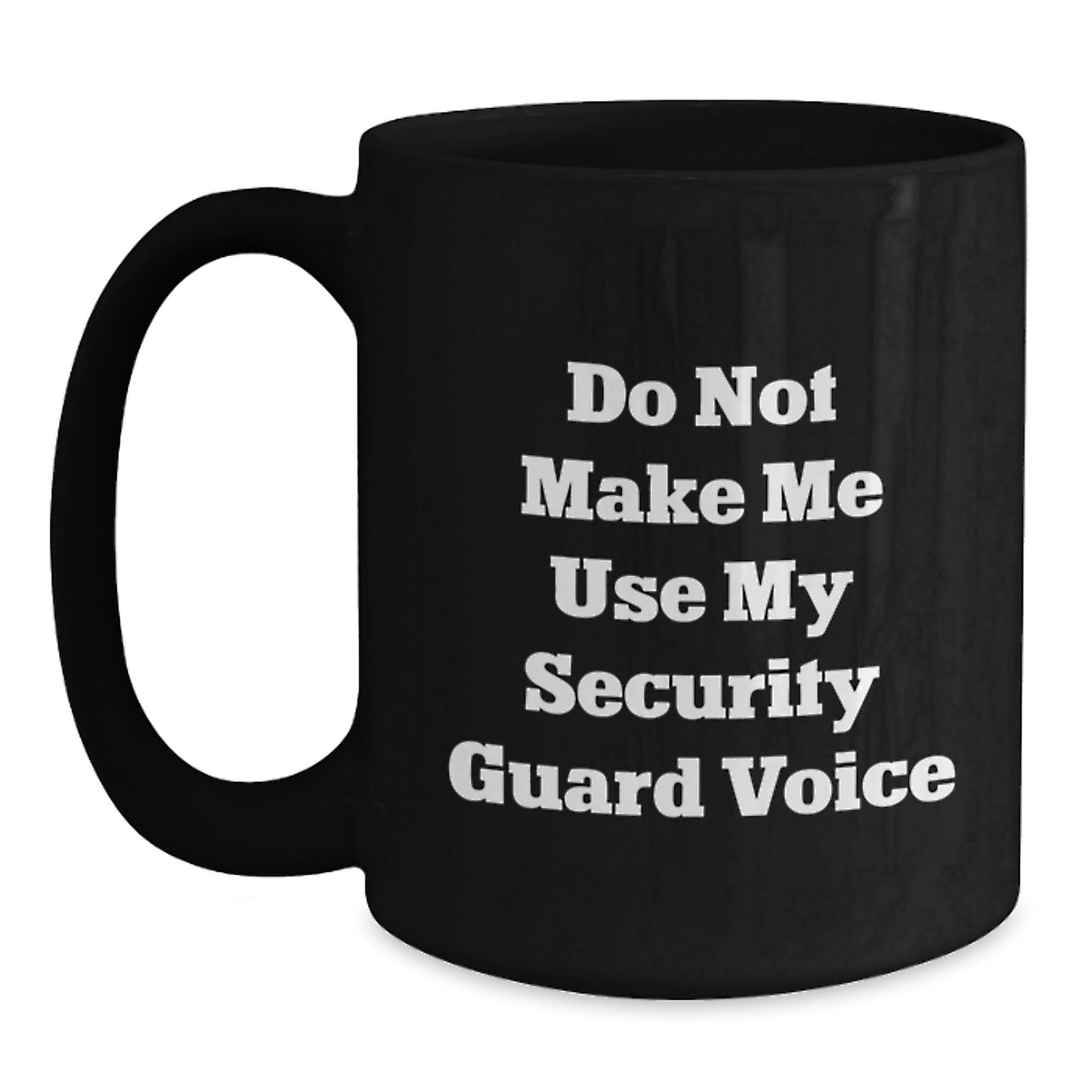 Security Guard Keepsake Black Ceramic Mug for Him Birthday Gift - Main
