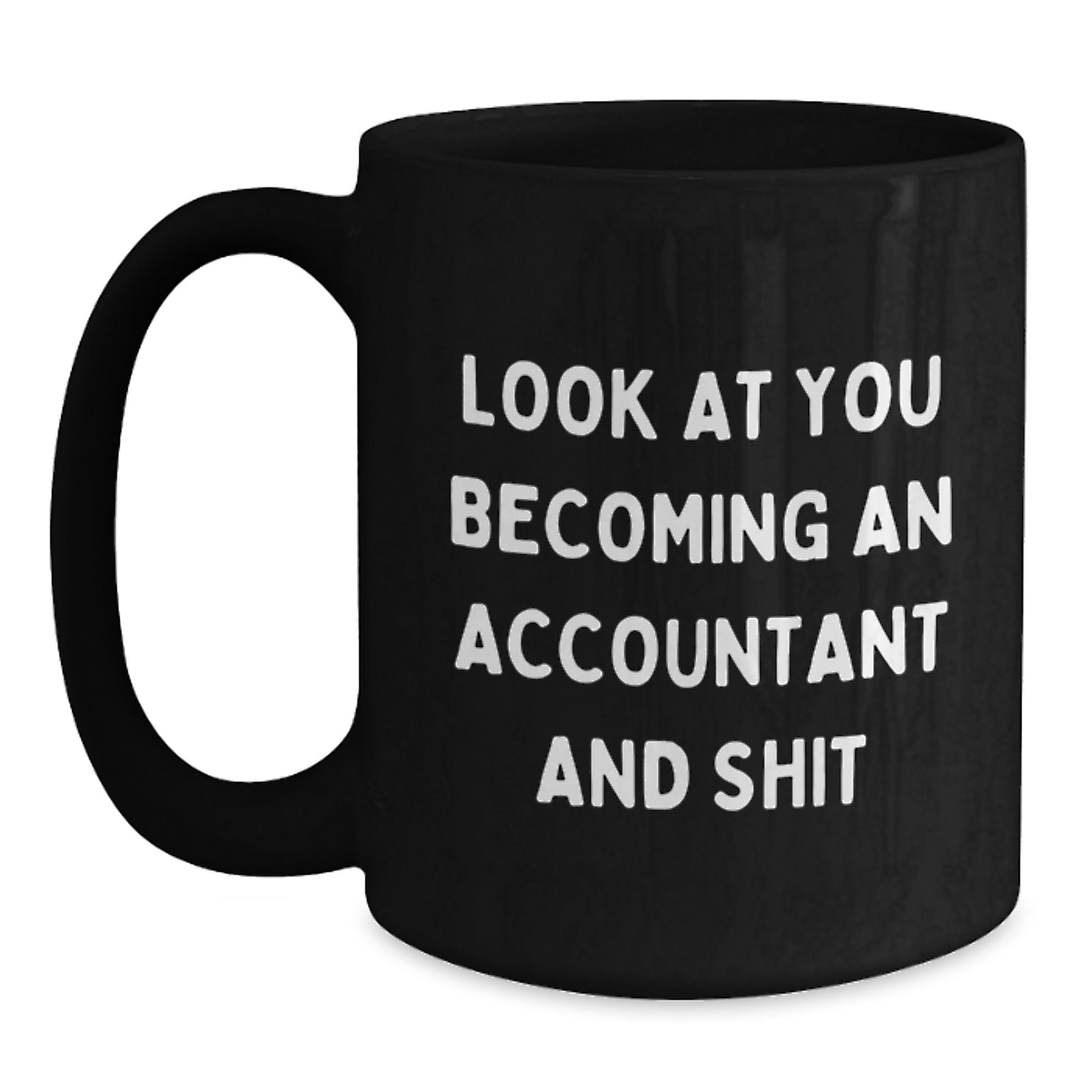 Birthday Gift for Her Accountant Black Coffee Mug Present with 11oz - Main