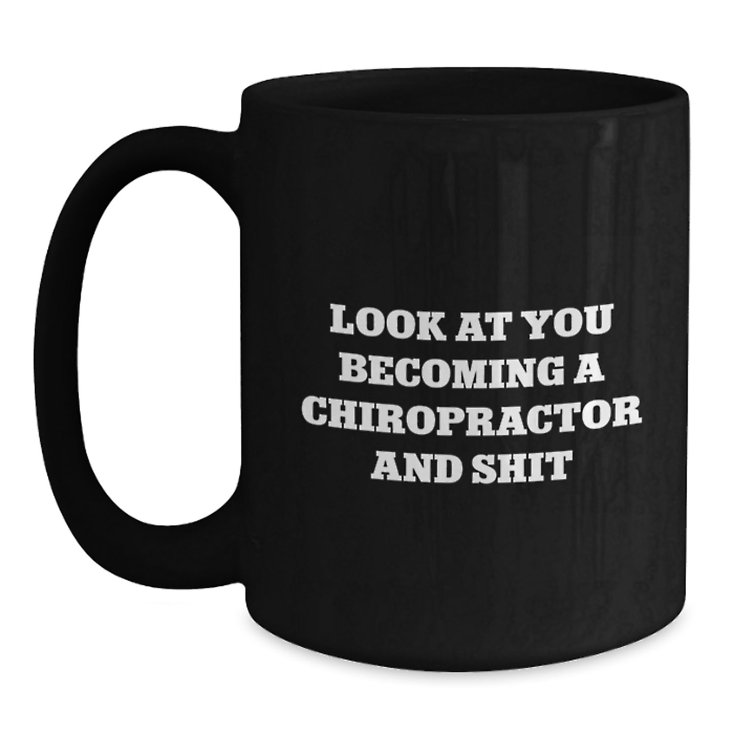 Chiropractor Keepsake Black Coffee Mug for Him Birthday Gift - Main