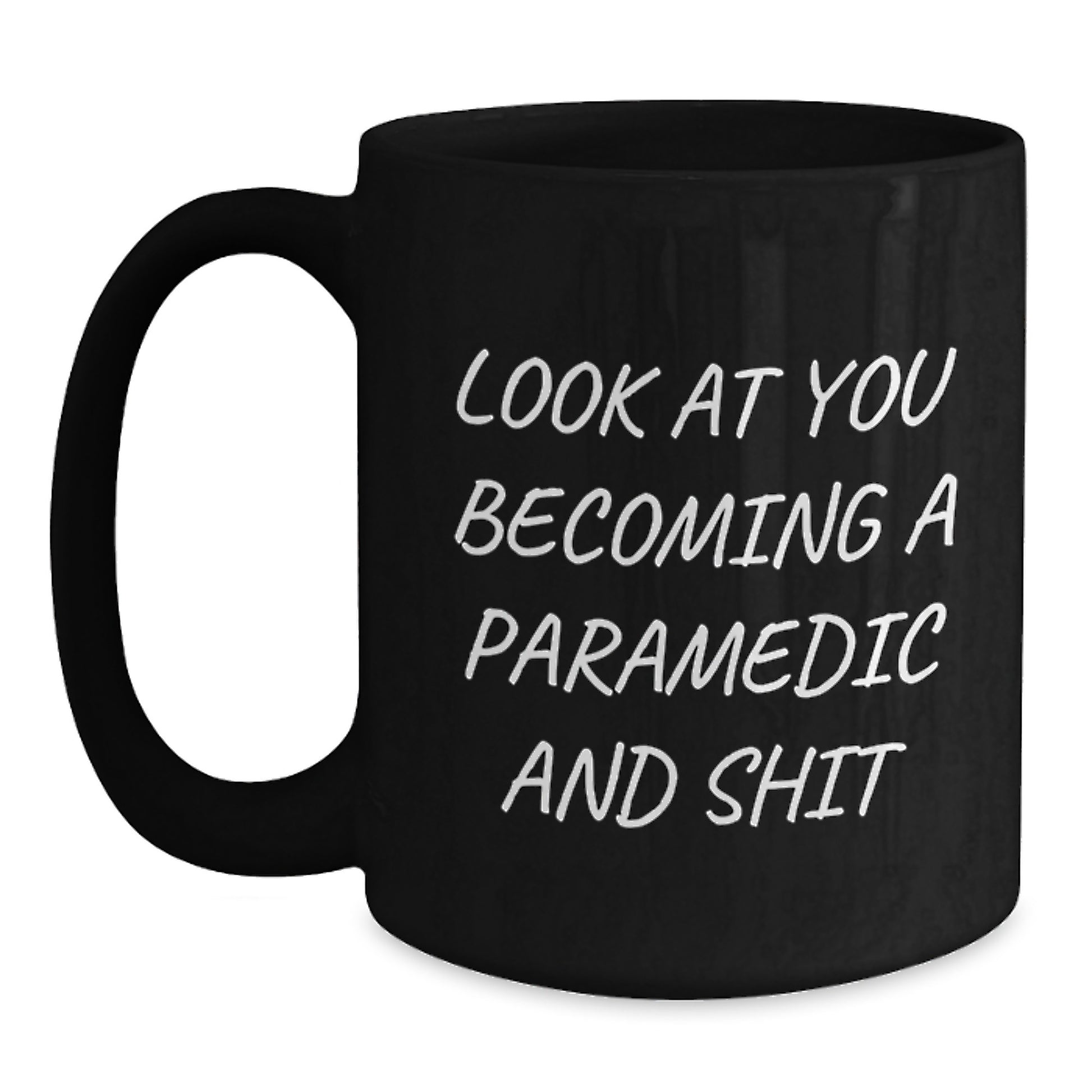 Funny Rescue Worker Gifts for Men, Graduation Unique Gifts from Friends, Black Coffee Mug with Rescue Worker Quote - Main