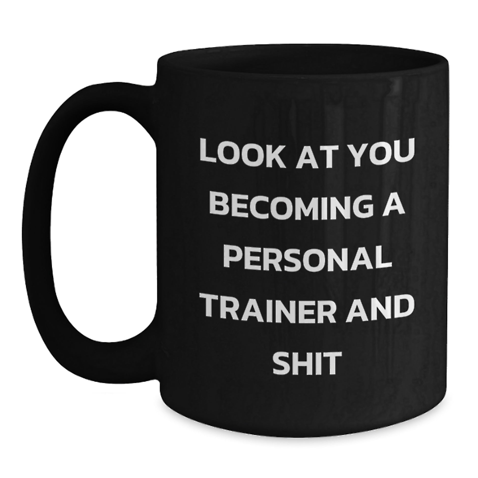 Funny Personal Trainer Gifts from Men to Graduation Unique Gifts for Personal Trainers Black Coffee Mugs - Main