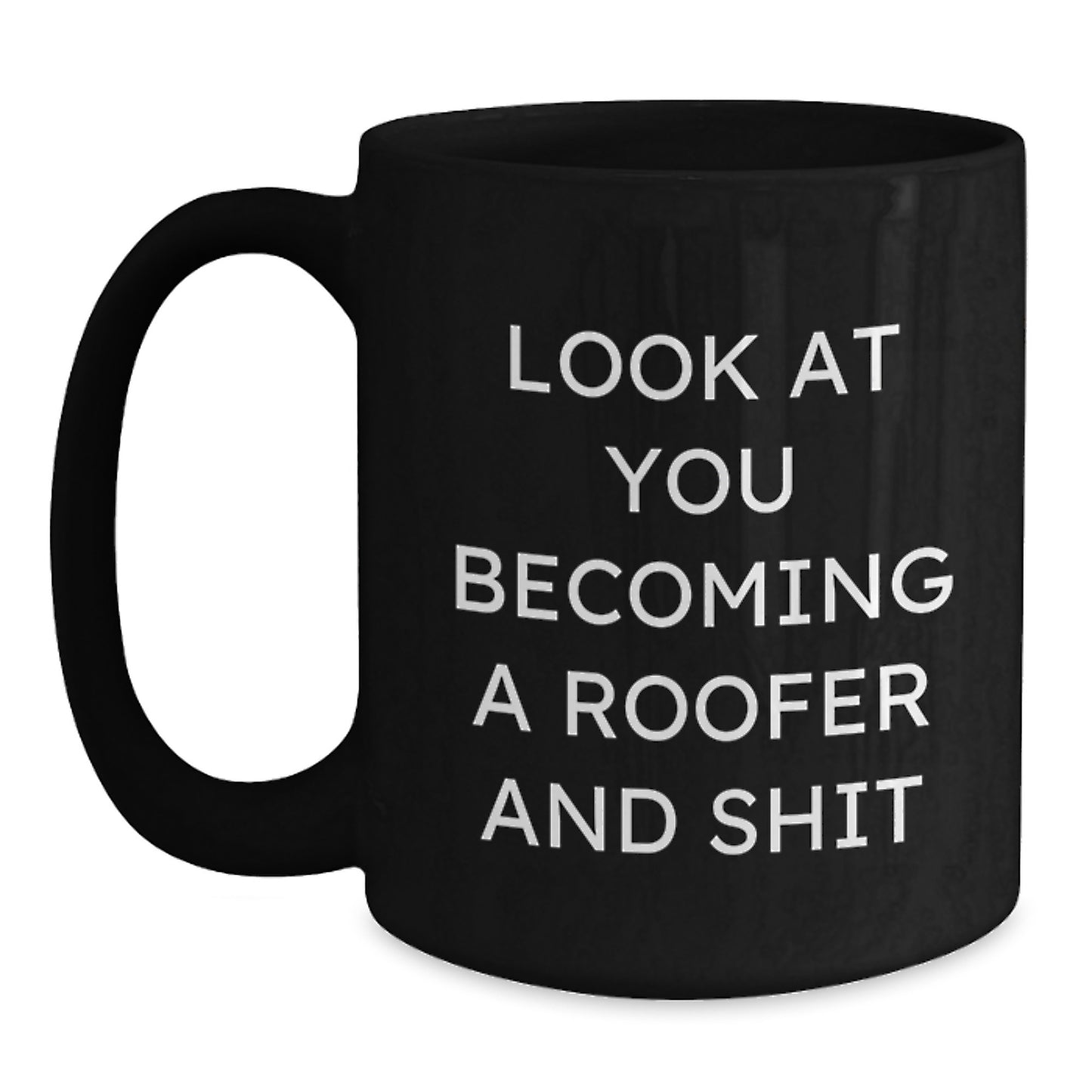 Roofer Keepsake Premium Ceramic Black Coffee Mug for Him Birthday Gift - Main