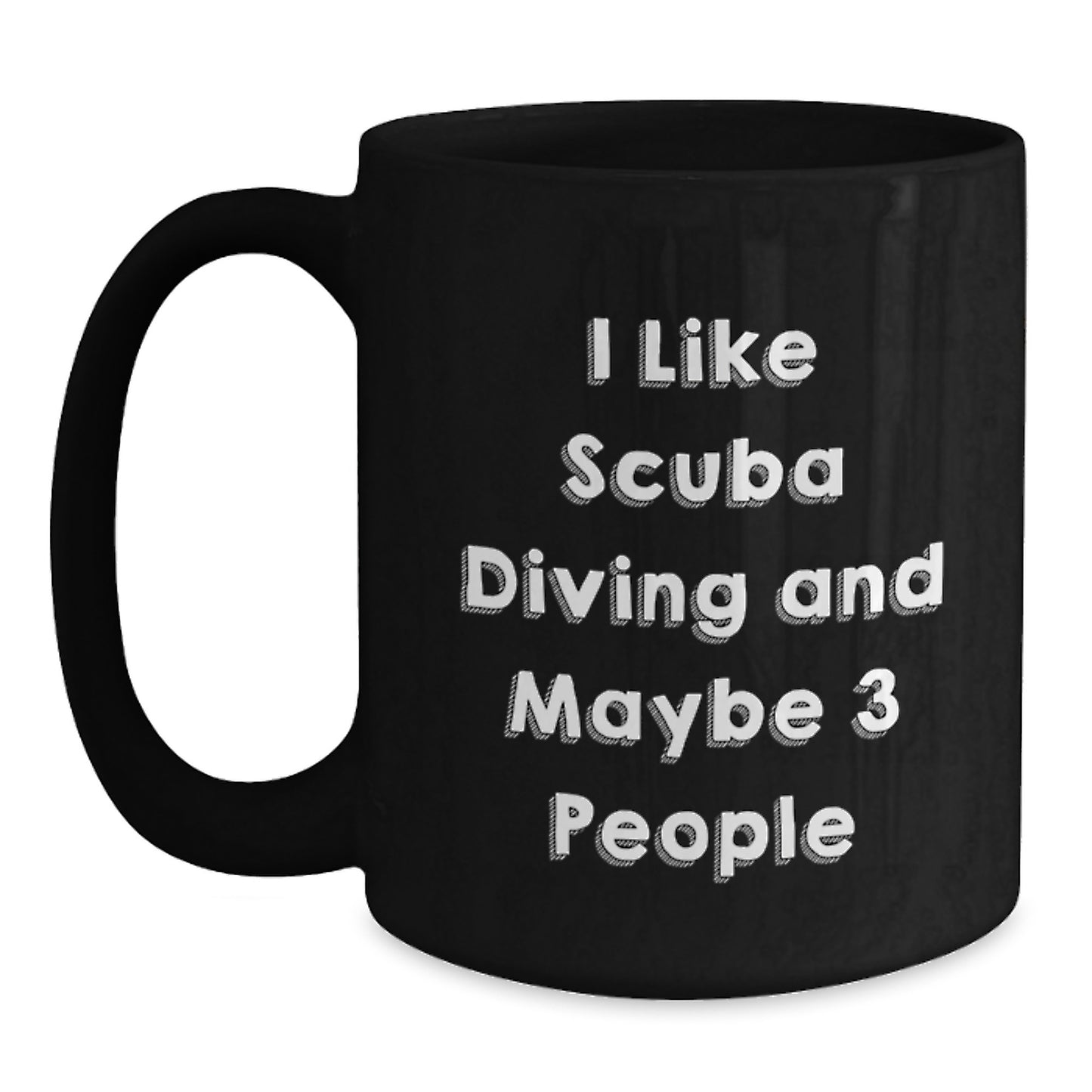 Funny Scuba Diving Mom's Gift from Family to Scuba Diving Enthusiast's Black Coffee Mug, Unique Mother's Day Unique Gifts for Scuba Diving Women - Main