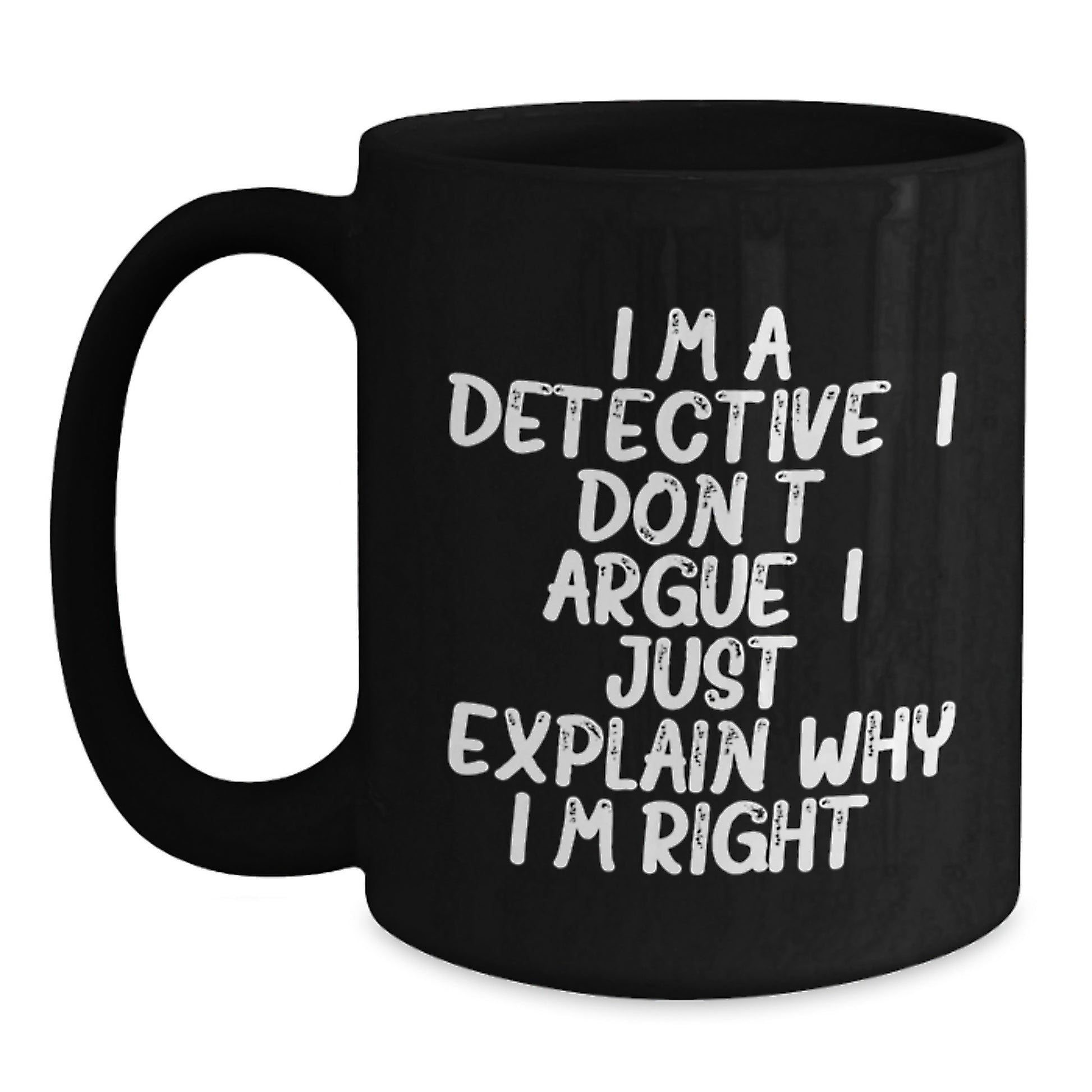 Detective Keepsake Black Mug for Him Birthday Gift Surprise Ceramic - Main