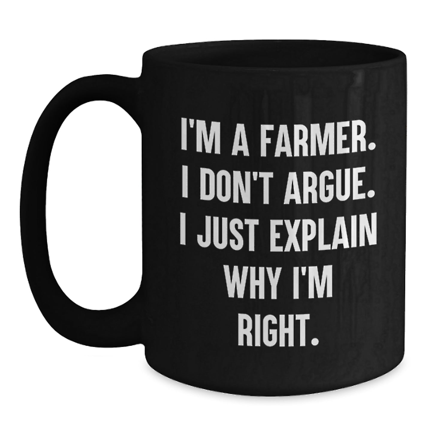 Farmer Keepsake Black Coffee Mug for Him Premium 11oz Birthday Gift - Main