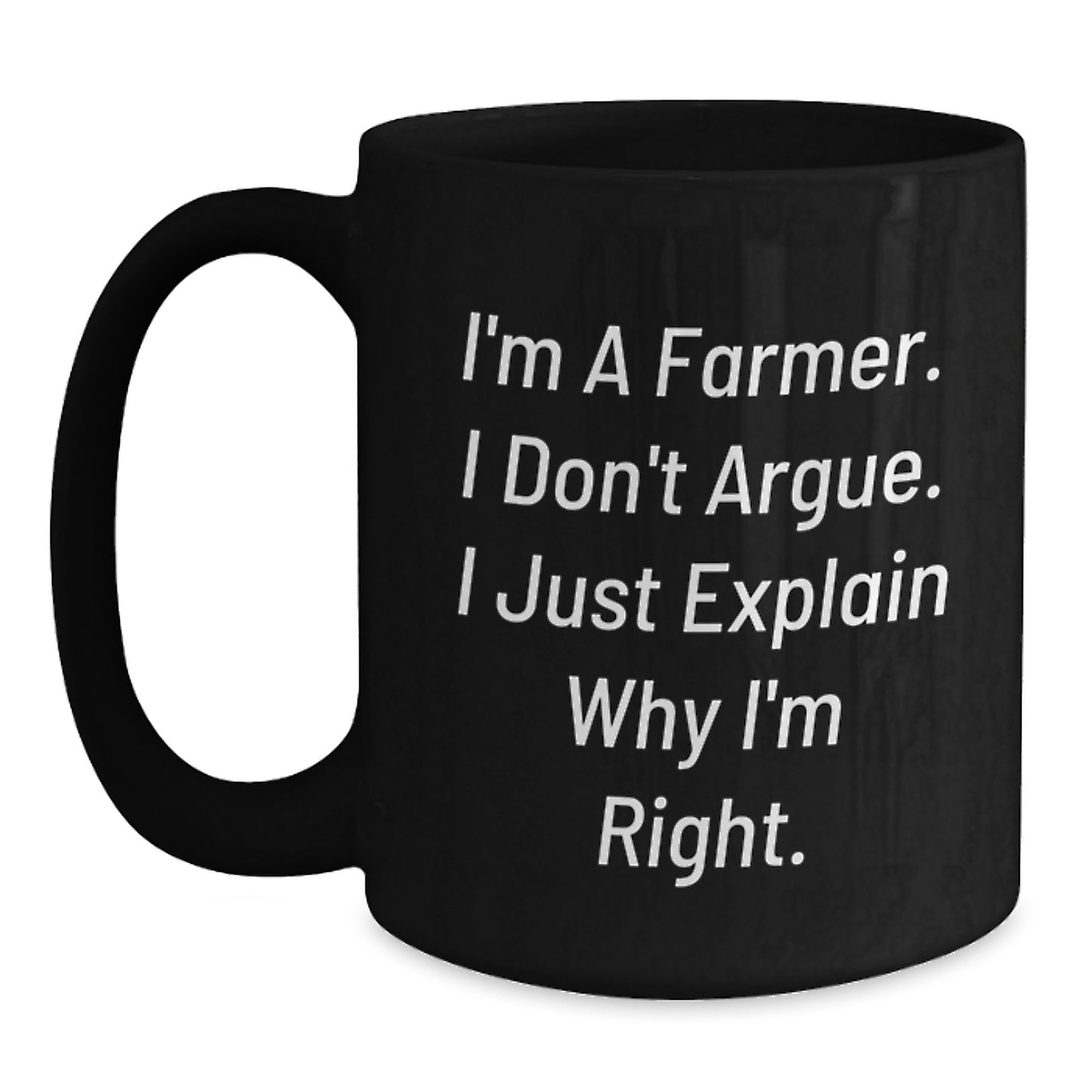 Birthday Gift Farmer Keepsake Black Coffee Mug for Her Present - Main