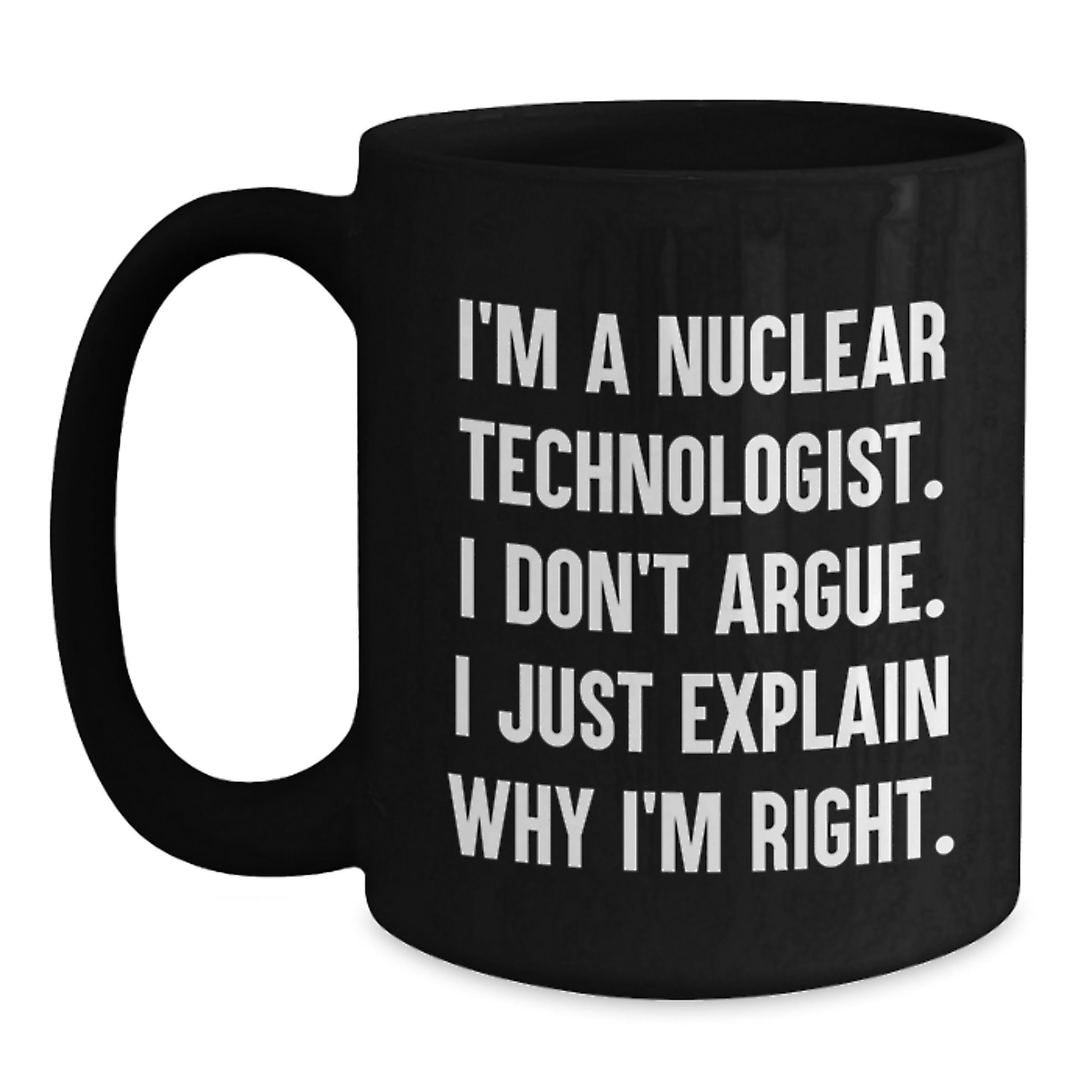 Birthday Gift Nuclear Technologist Keepsake Black Present Mug for Her - Main