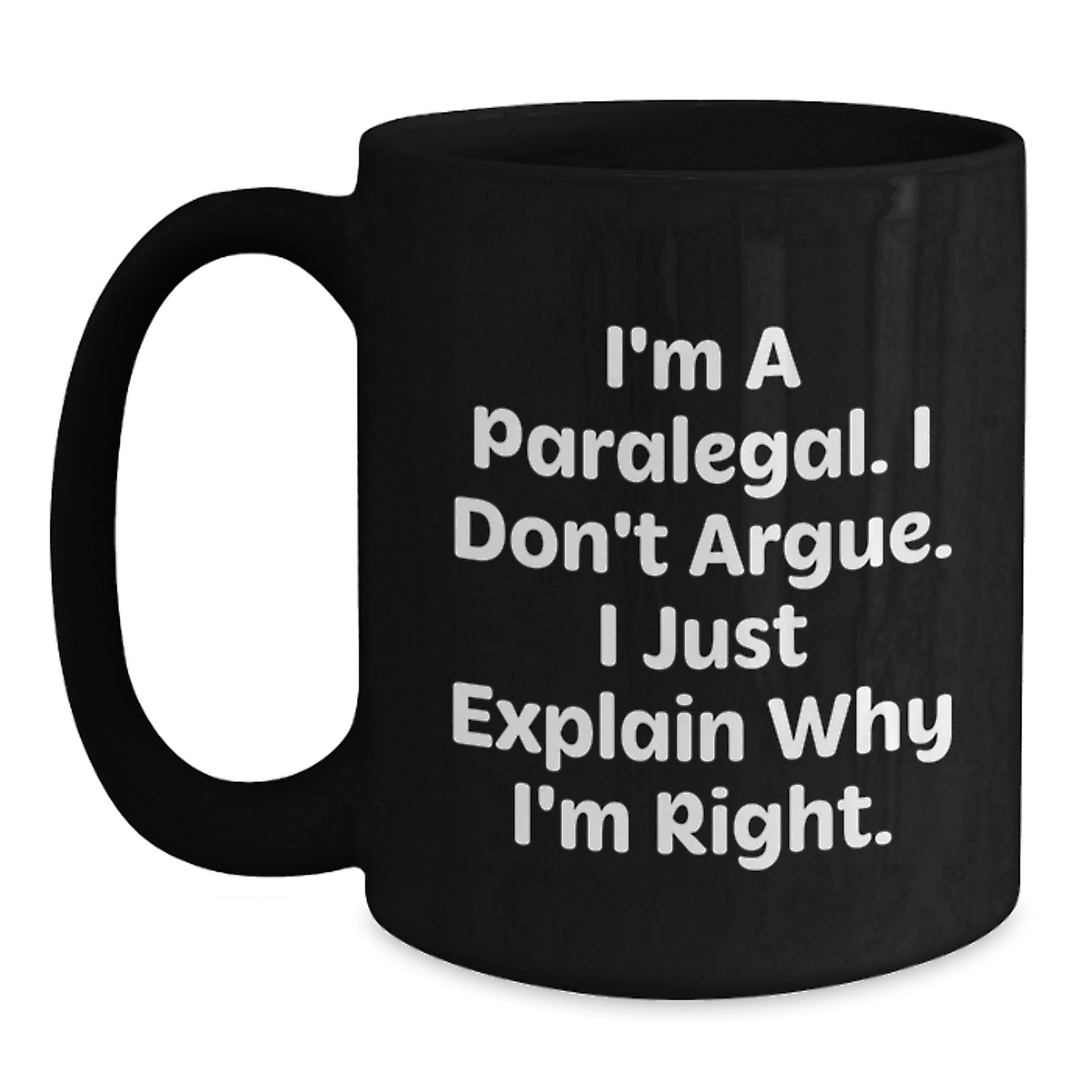 Paralegal Keepsake Mug for Him Premium Black Ceramic 11oz Birthday Gift - Main