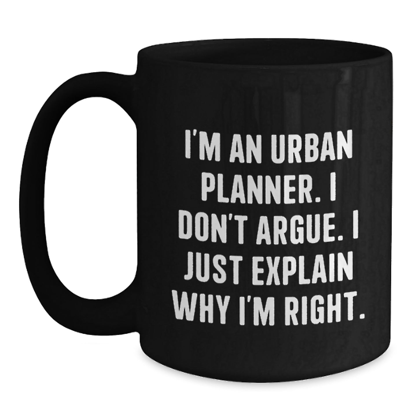 Funny Urban Planner Gifts Black Coffee Mug for Him from Friends at Graduation Unique - Main