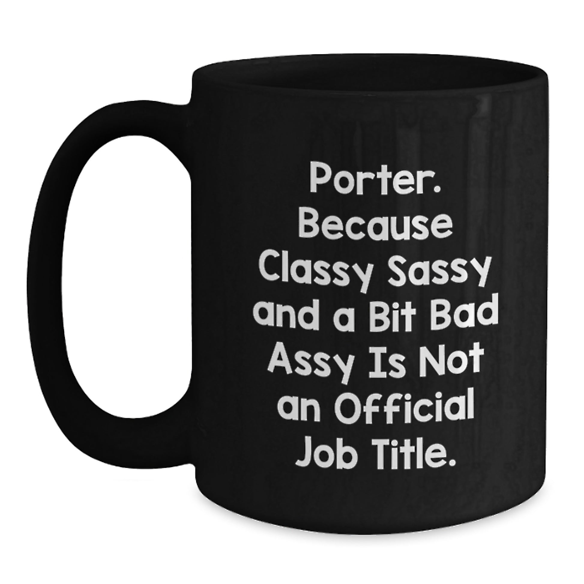 Porter Keepsake Mug for Him Birthday Gift – 11oz Black Ceramic Premium - Main