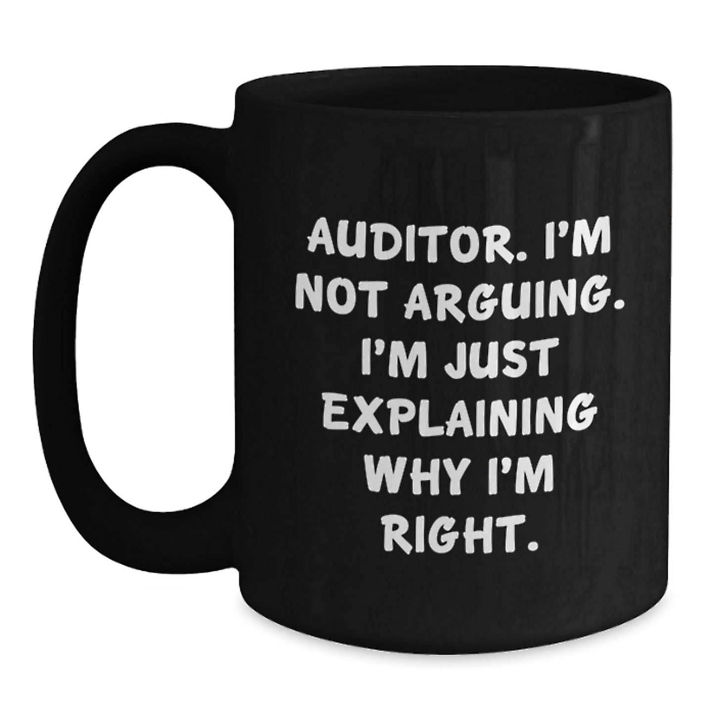 Auditor Keepsake Black Coffee Mug for Him Birthday Gift - Main