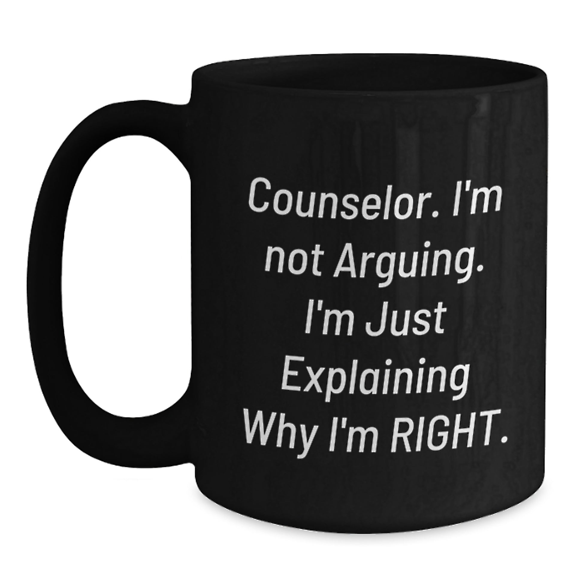 Counselor Black Coffee Mug for a Best Friend Companion Birthday Gift - Main