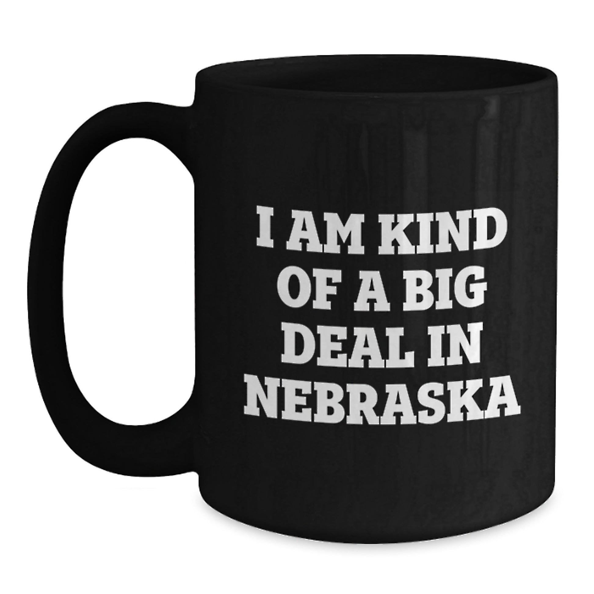 Nebraska Keepsake Black Coffee Mug for Him Birthday Gift With Quote - Main