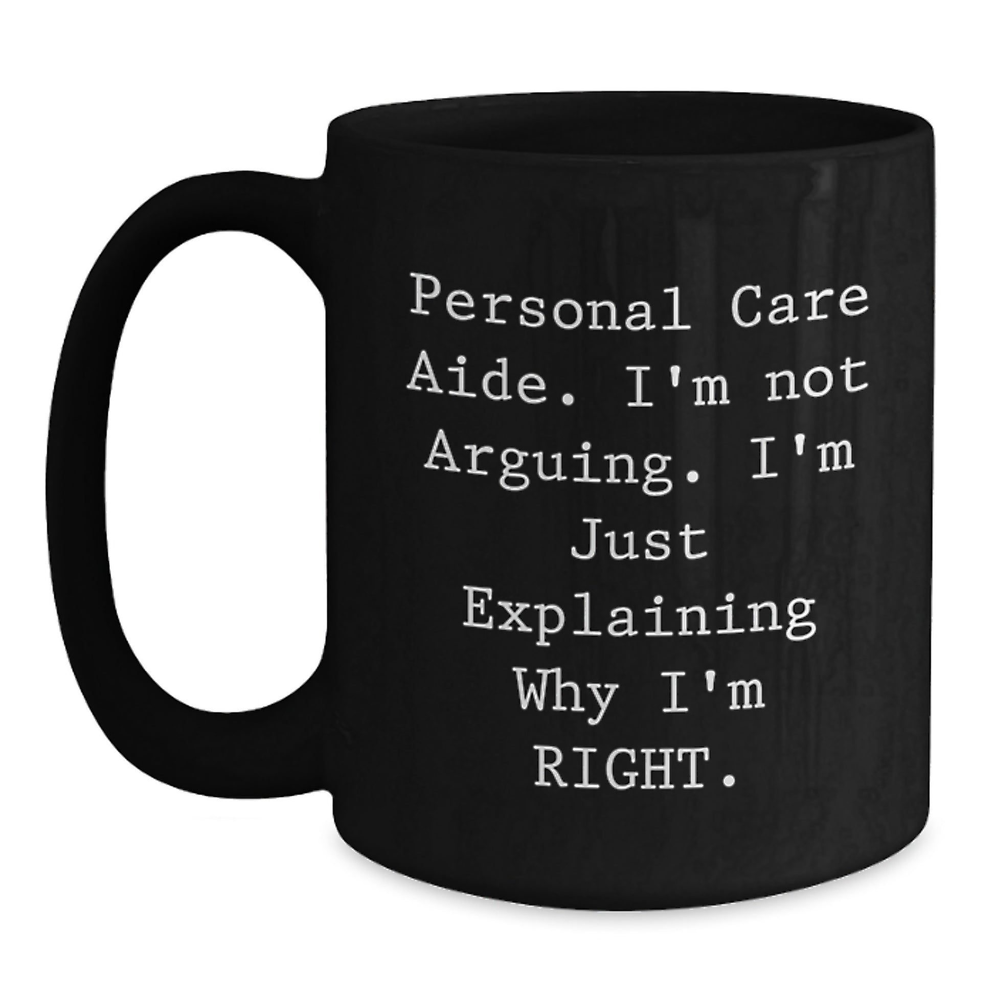 Personal Care Aide Keepsake Black Coffee Mug for Him Birthday Gift - Main