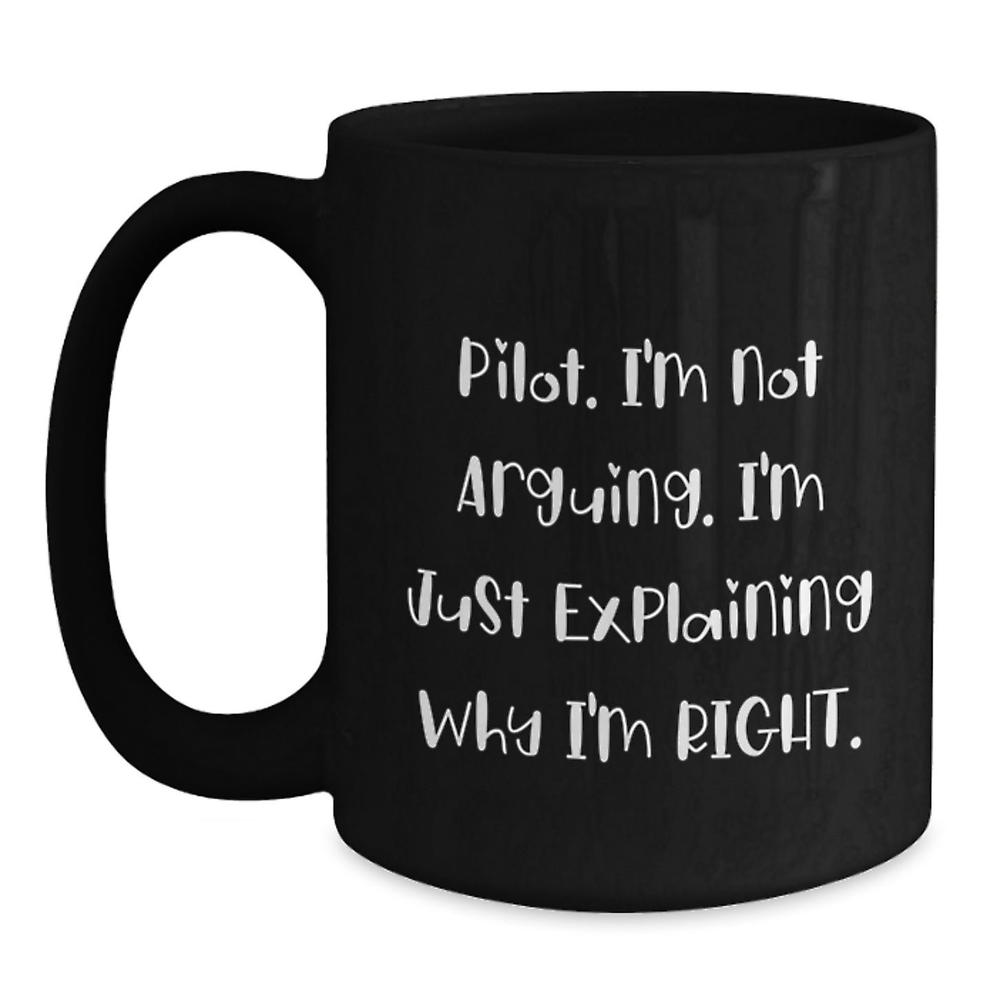 Pilot Keepsake Black Coffee Mug for Him Birthday Gift Premium - Main