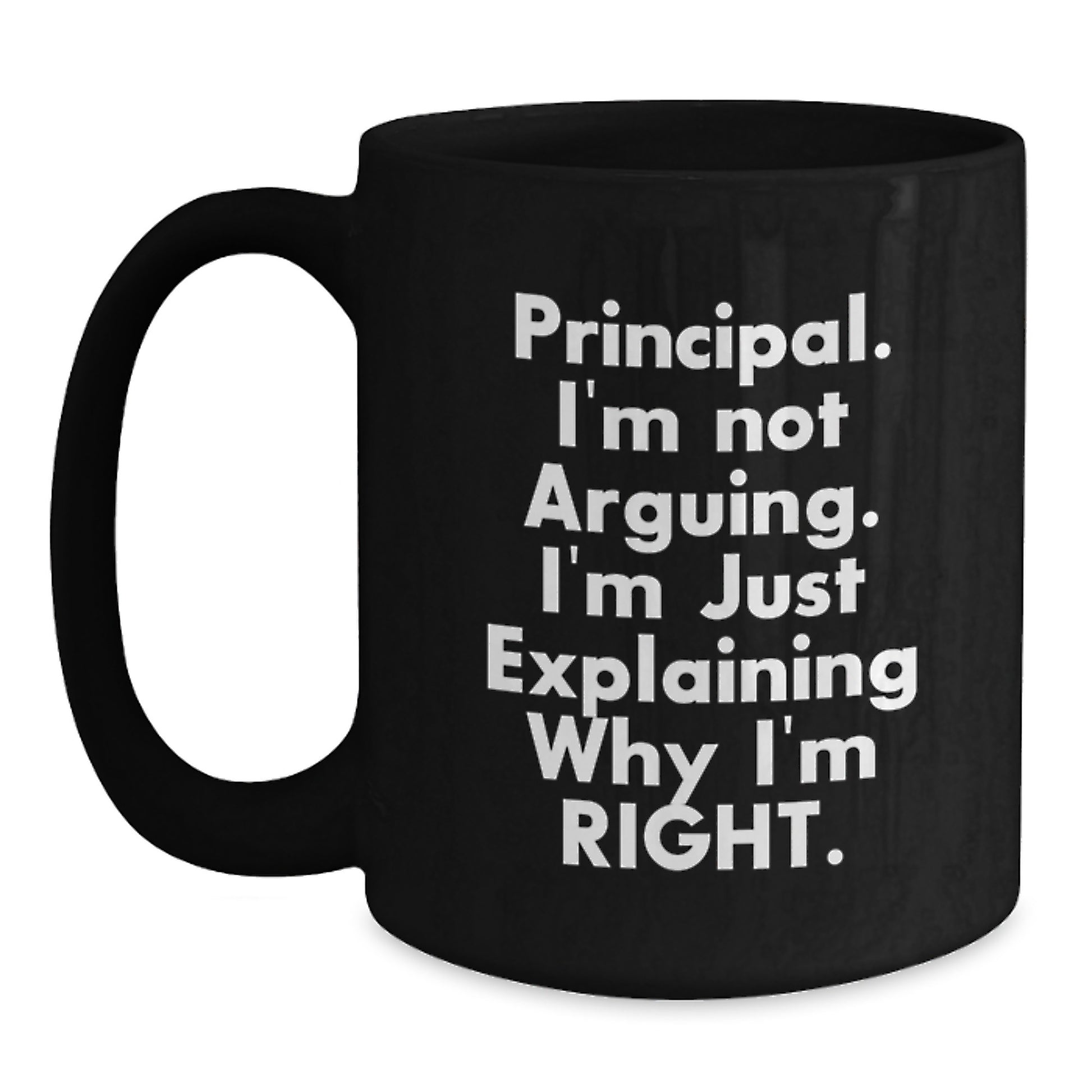 Birthday Gift Principal Keepsake Black Coffee Mug for Her - Main