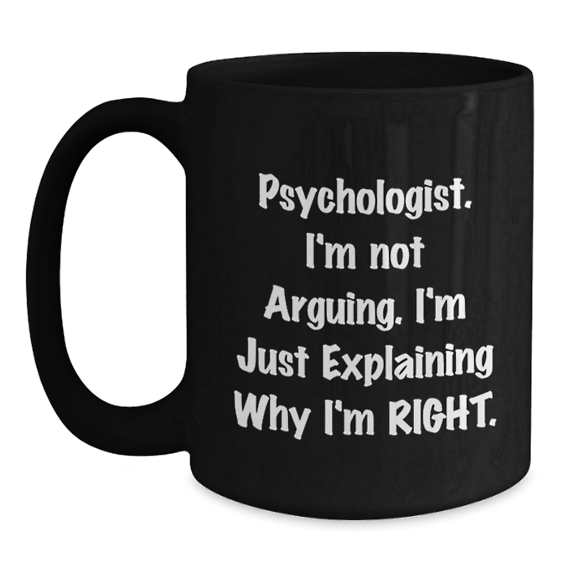 Psychologist Keepsake Black Coffee Mug for Him Birthday Gift 11oz - Main