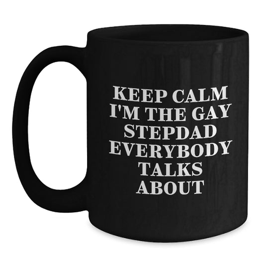 Funny Stepdad Gifts for Him Valentine's Black Coffee Mugs Gifts from Men to Stepdad - Main