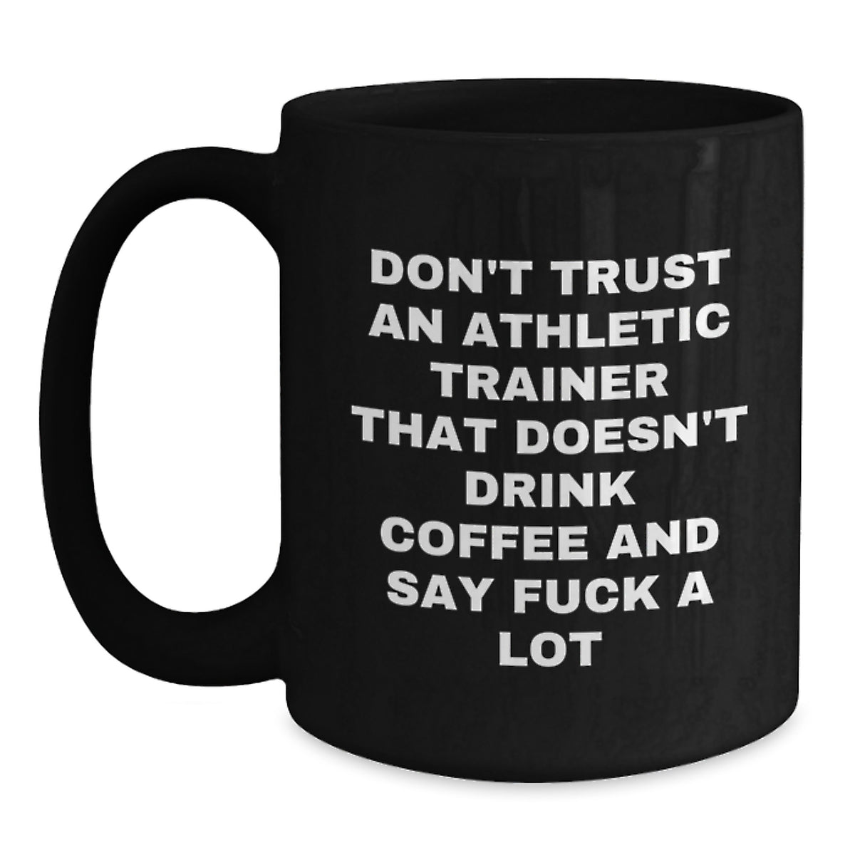Athletic Trainer Keepsake Black Coffee Mug for Him Premium Birthday Gift - Main