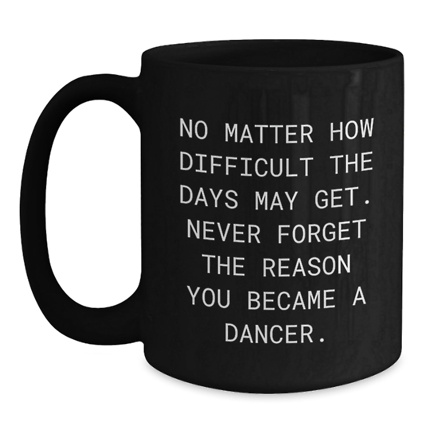 Dancer Inspirational Gifts from Family to Graduating Dancers, Black Coffee Mug, Never Forget the Reason You Became a Dancer, Graduation Unique Gifts for Men Women Friends Coworkers Family - Main