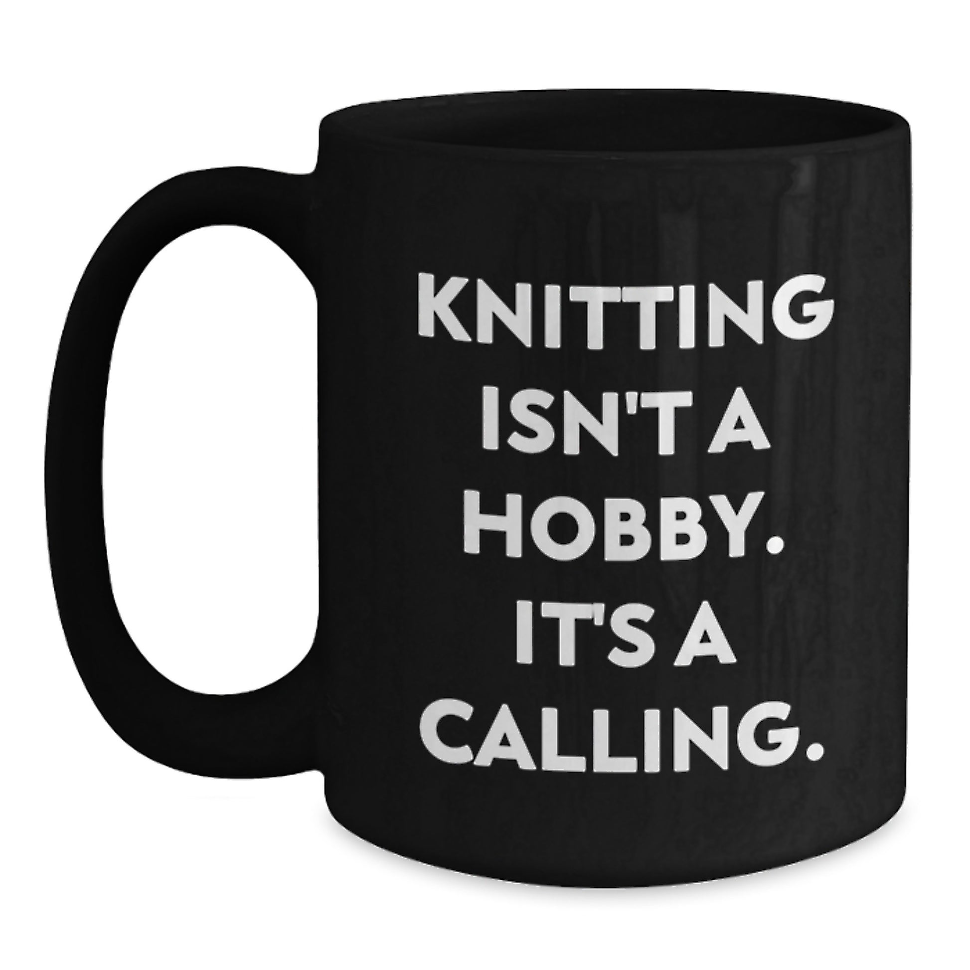 Funny Knitting Quotes Gifts for Knitting Enthusiasts Black Coffee Mug Graduation Unique Ideas from Family - Main